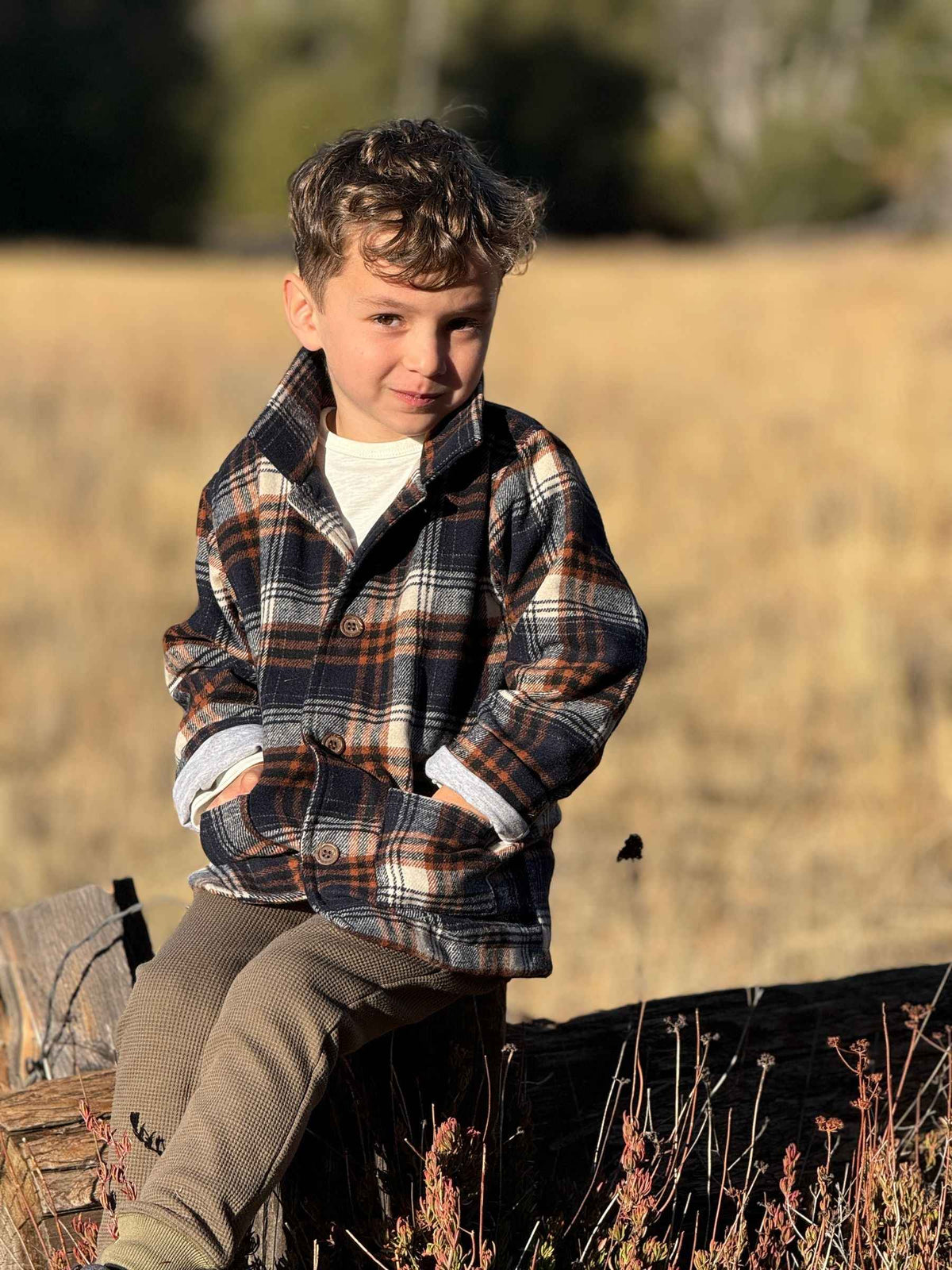 Adobe Shacket | Black & Brown Plaid | Me & Henry