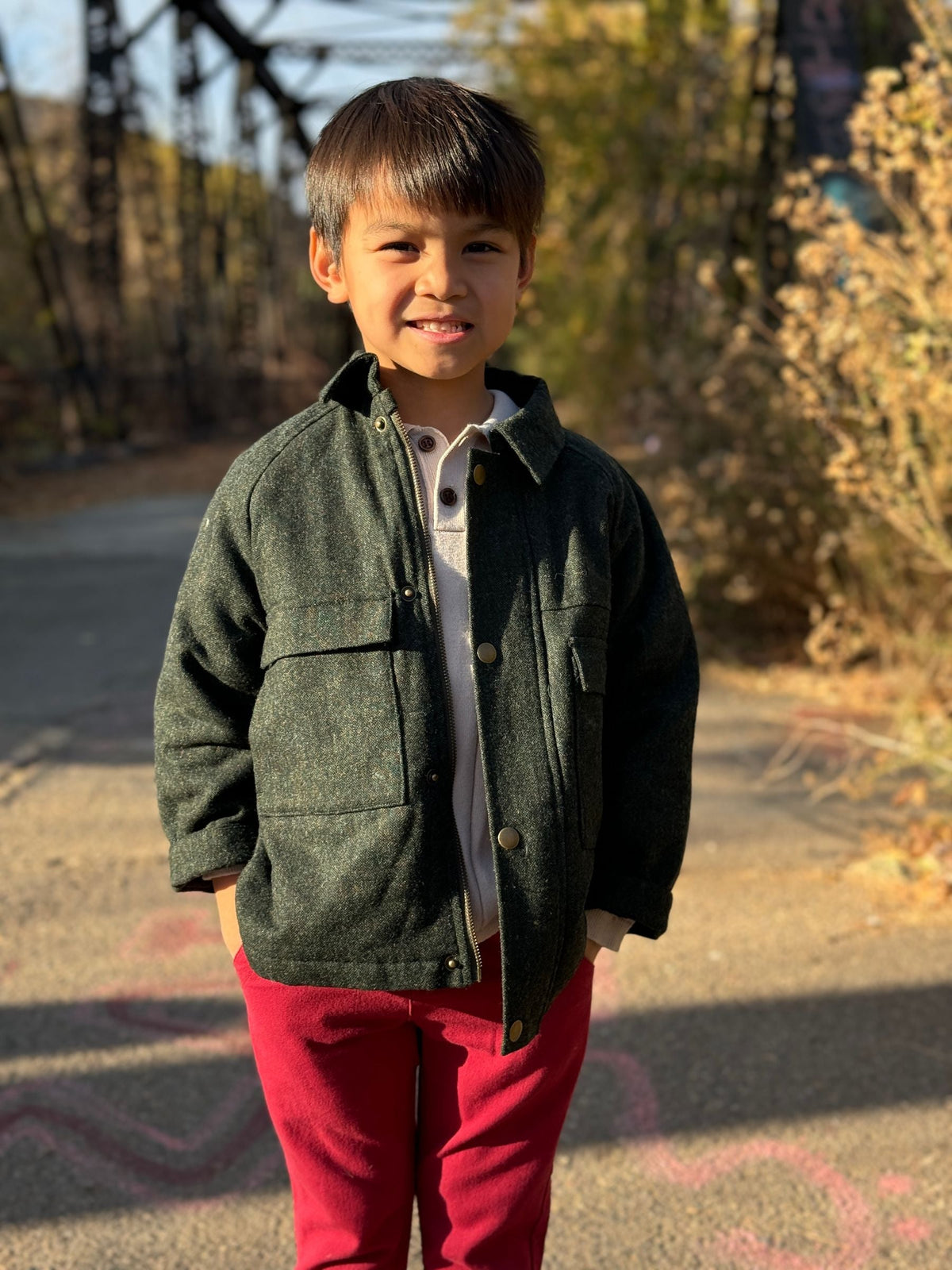Tweedy Jacket | Green Tweed | Me & Henry