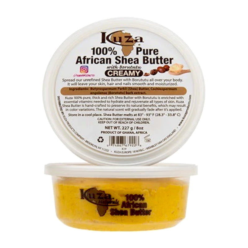 KUZA 100% PURE AFRICAN SHEA BUTTER CREAMY 8OZ