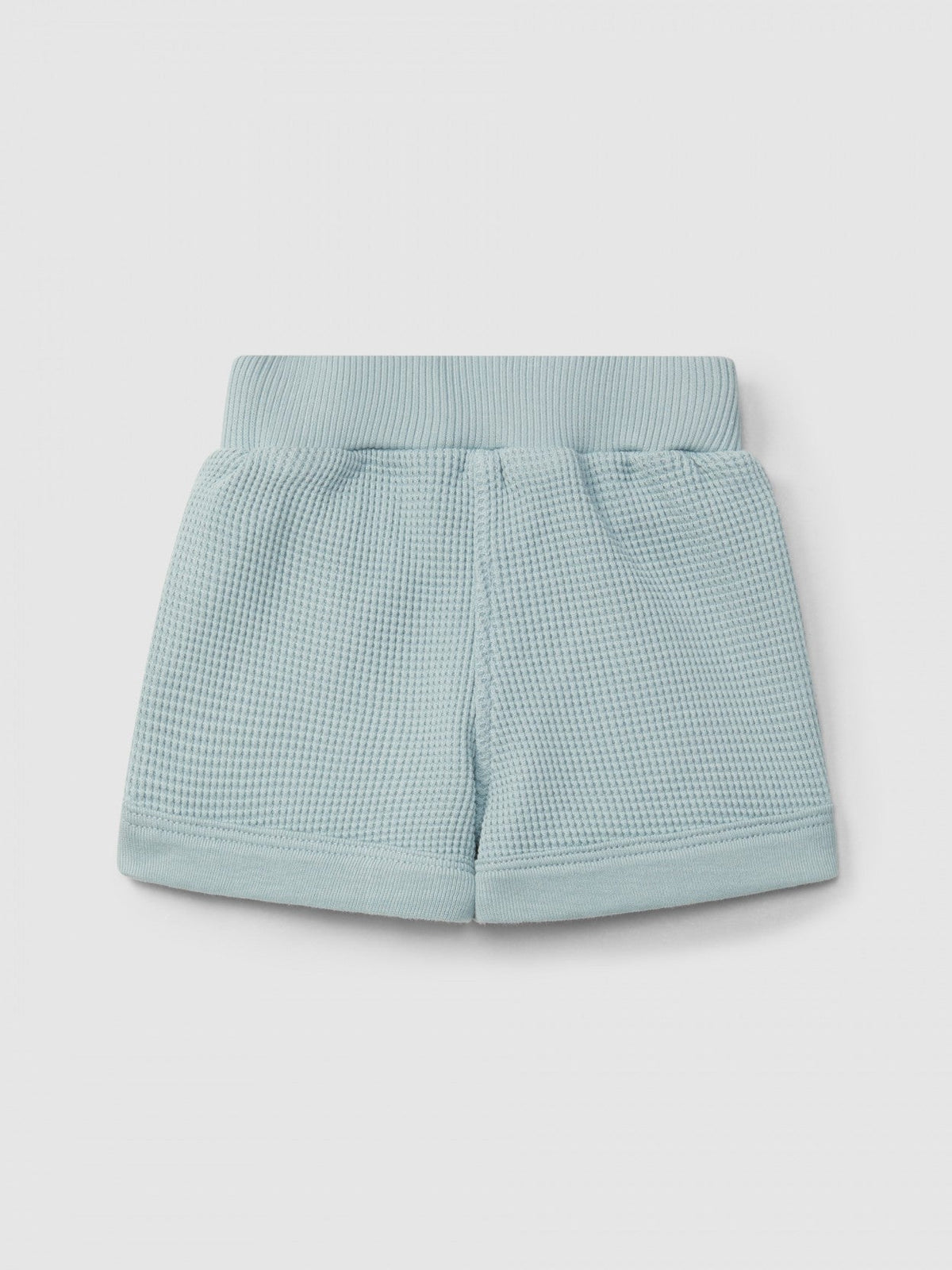 Waffle weave pull-up shorts | Mint Blue | Snug