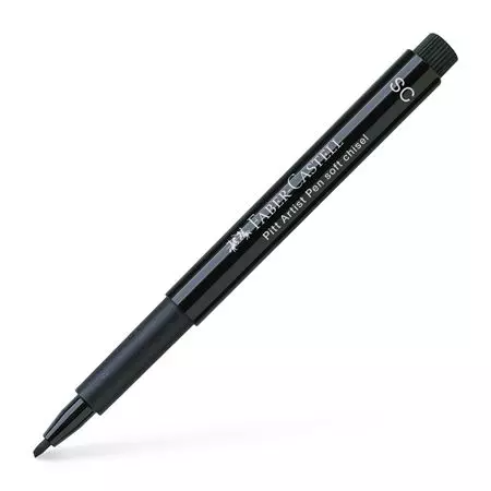 Faber-Castell - PITT Artist Pen - Soft Chisel Tip - 199 Black