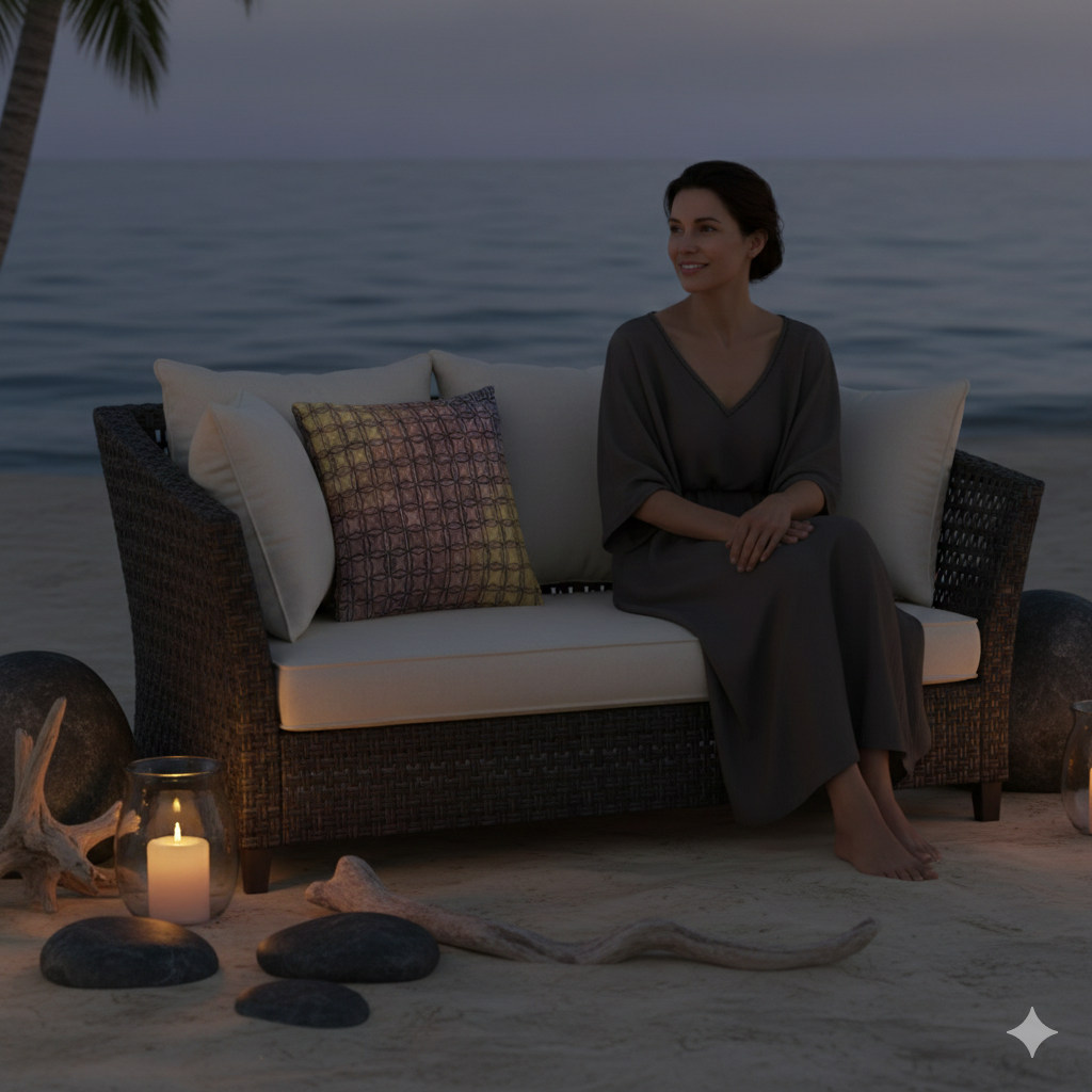 Geometric Woven Pillow | Square Grid Pattern, Textured Boho Throw Pillow