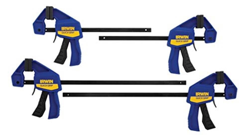 IRWINQUICK-GRIPOne-Handed Mini Bar Clamp 4 Pack, (2) 6", (2) 12", 1964748 ๐ All In One Marketplace Canada