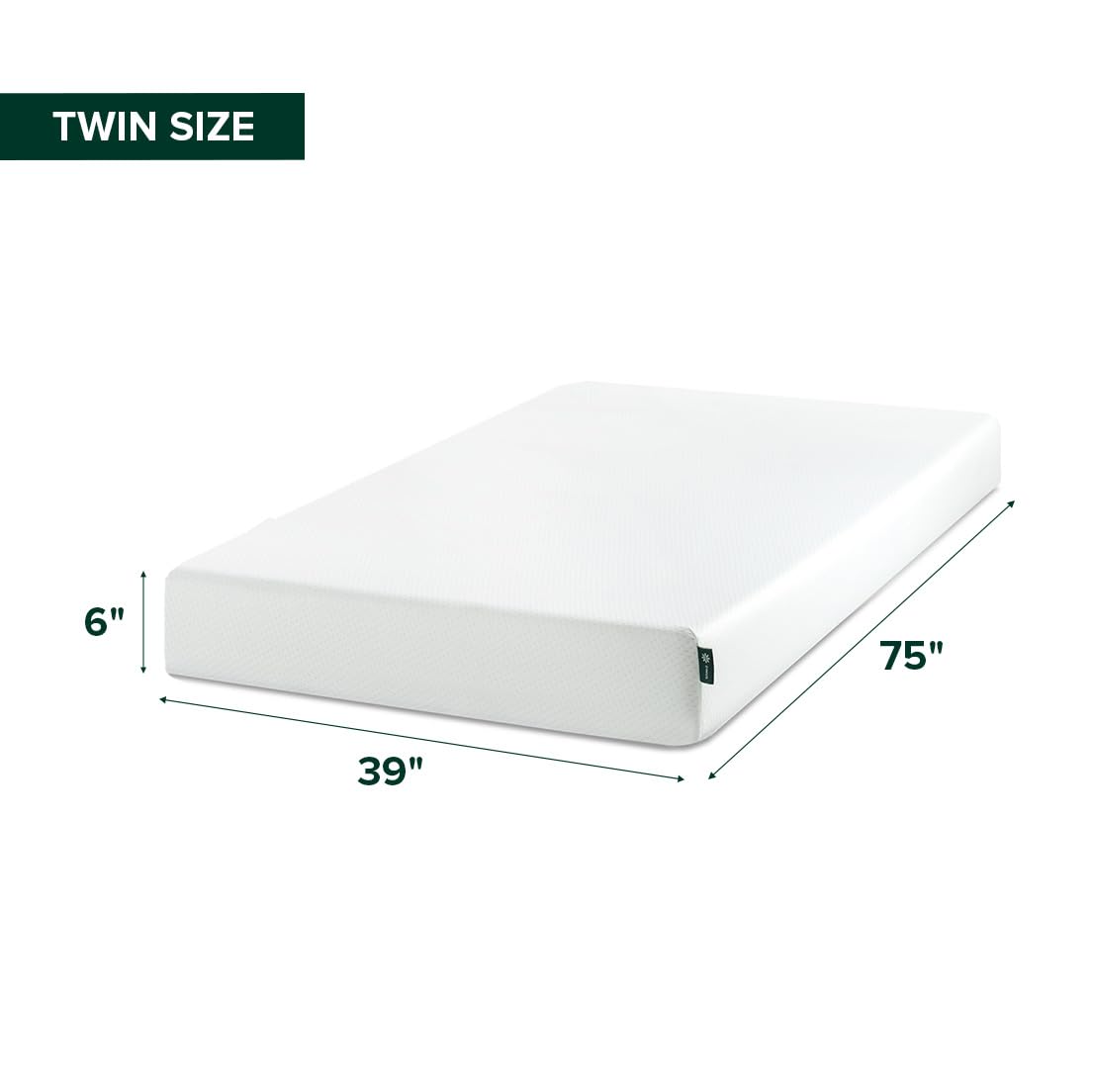 Zinus Twin Mattress - 6 Inch Green Tea Infused Memory Foam Mattress, Mattress in a Box, CertiPUR-US Certified Foam with Pressure Relief, 10-Year Warranty, Twin Size π All In One Marketplace Canada