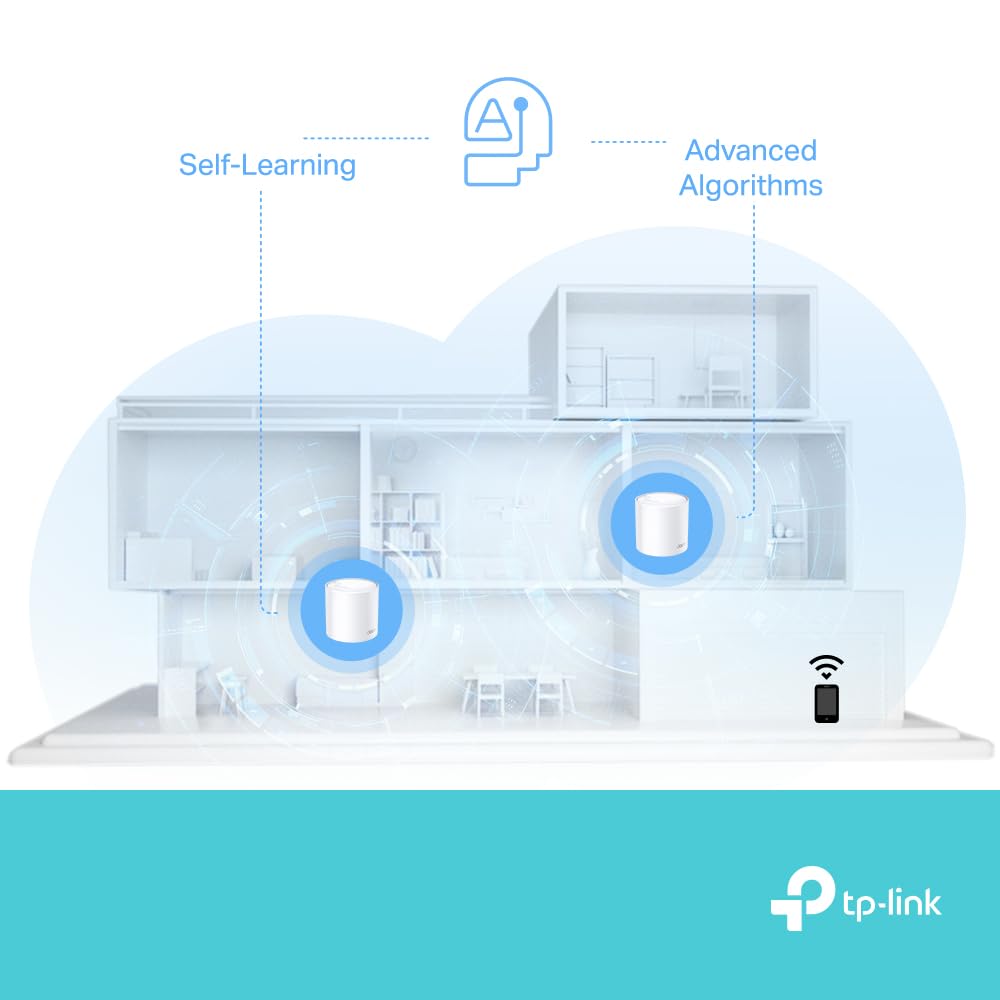 TP-Link AX1500 Dual-Band WiFi 6 Mesh System Deco X10 (2-Pack) - Supports Internet Plans up to 1.5 Gbps, Covers up to 3,900 Sq. Ft., 2X Gigabit Ports per Unit, AI Mesh, Parental Controls ๐ All In One Marketplace Canada