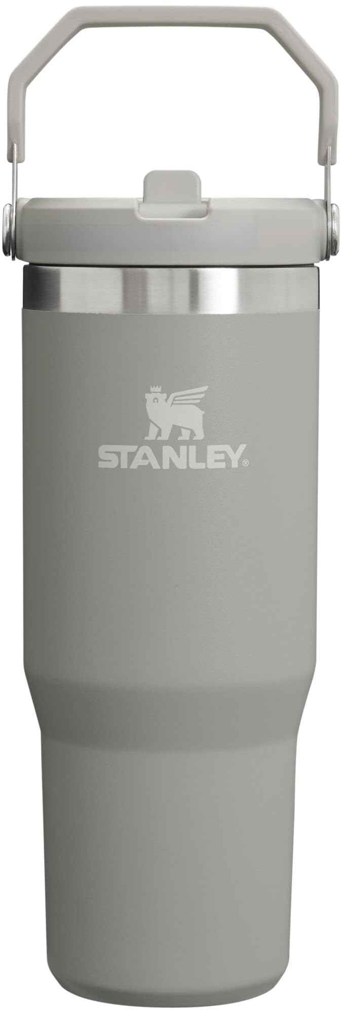 STANLEY IceFlow Flip Straw Tumbler with Handle 30 oz | Twist On Lid and Flip Up Straw | Leak Resistant Water Bottle | Insulated Stainless Steel | BPA-Free | Ash ๐ All In One Marketplace Canada