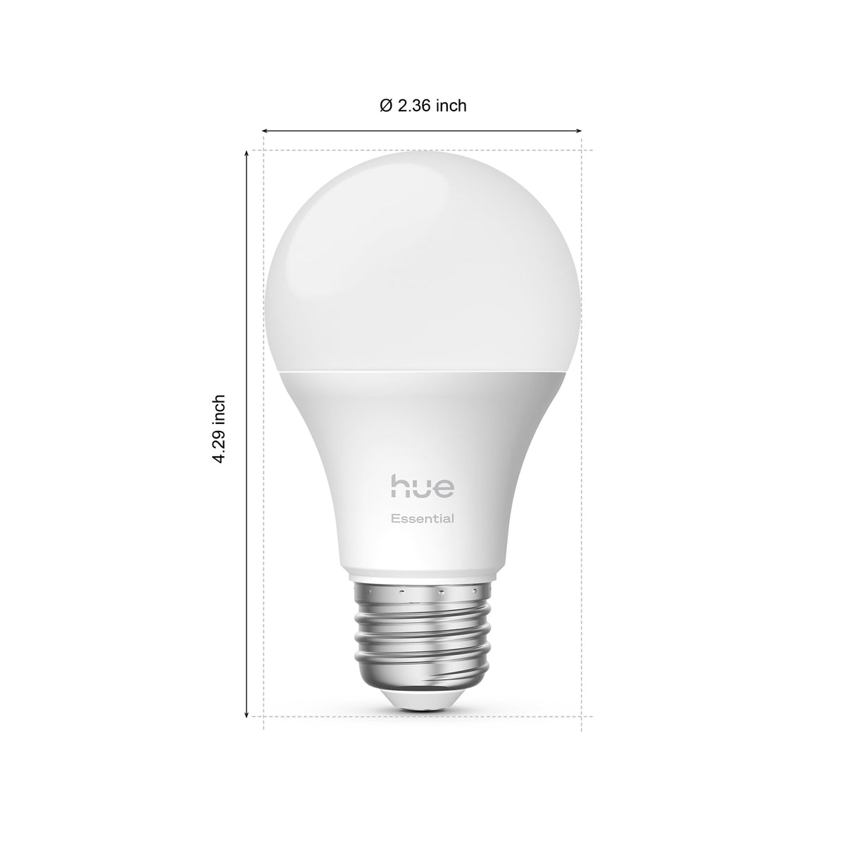 Philips Hue Essential Smart LED A19 Bulb, White and Color Ambiance, E26 Base, 8.8W, 2200K-6500K, 800 Lumens, Dimmable, Works with Alexa, Google Assistant, and Apple Home, 2 Pack đ All In One Marketplace Canada