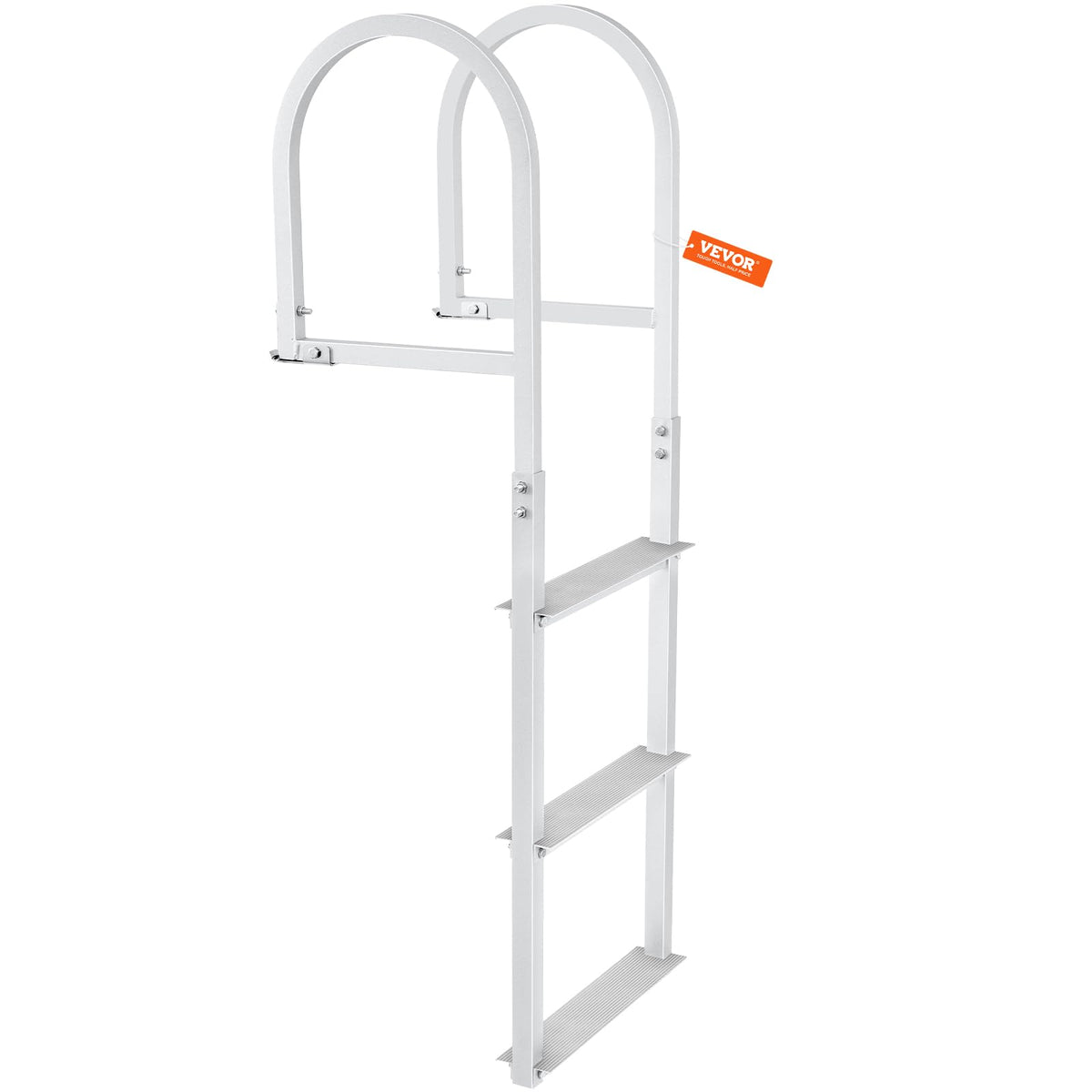 VEVOR Dock Ladder, Removable 3 Steps, 500 lbs Load Capacity, Aluminum Alloy Pontoon Boat Ladder with 3.1'' Wide Step & Nonslip Mat, Easy to Install for Ship/Lake/Pool/Marine Boarding ๐ All In One Marketplace Canada