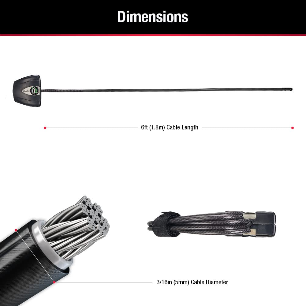 Master Lock 8417D Python Adjustable Locking Cable, 6-Foot , Black and Silver ๐ All In One Marketplace Canada