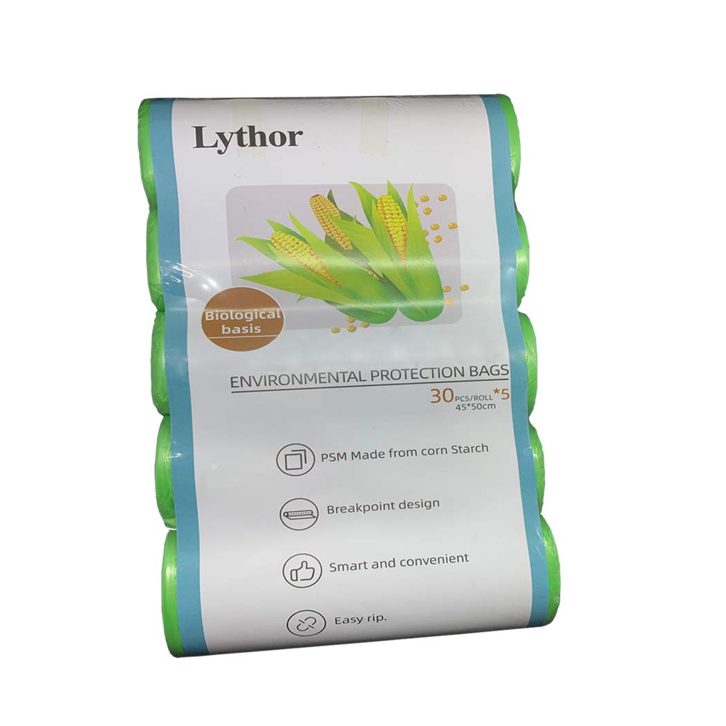 Compostable Garbage Bags, 10L (2.6 Gallon) โ 150 Small Disposable Bags, PSM Starch-Based, Green โ for Kitchen, Bathroom, Bedroom, Office ๐ All In One Marketplace Canada