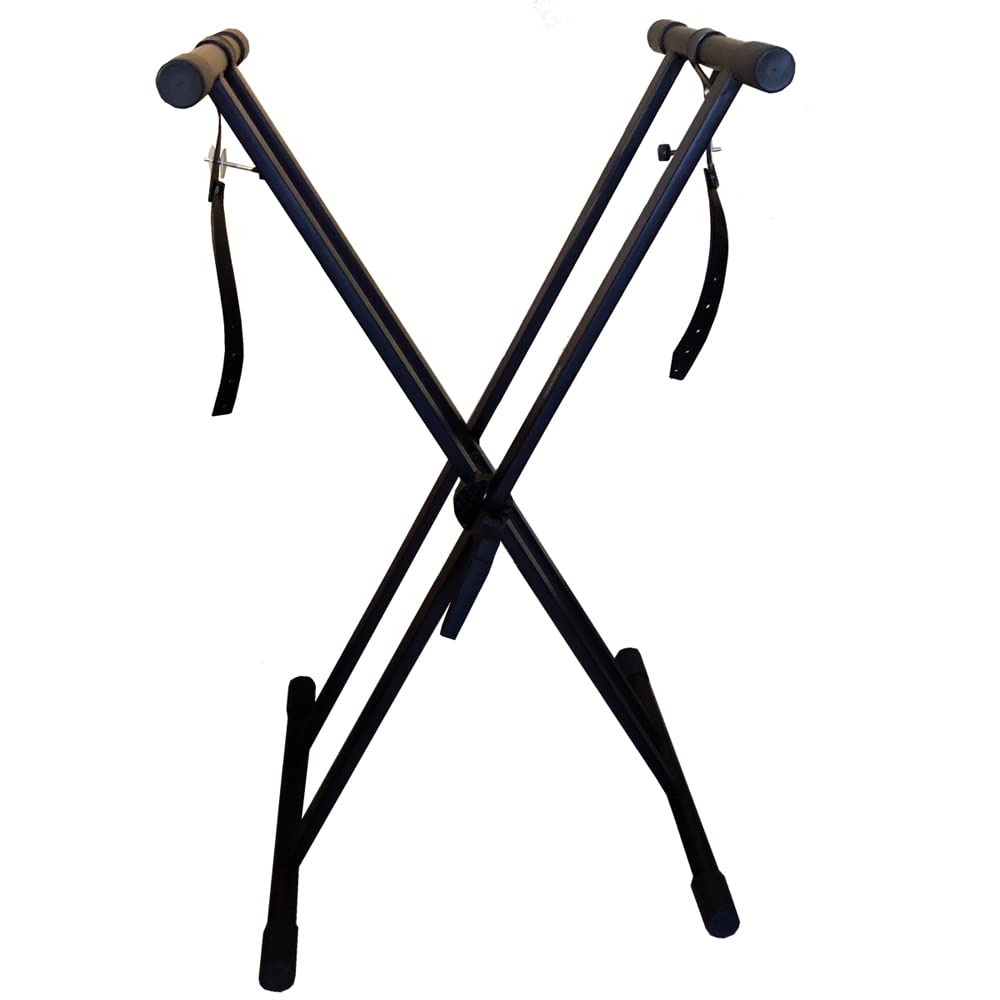 RockJam Xfinity Heavy-Duty, Double-X, Pre-Assembled, Infinitely Adjustable Piano Keyboard Stand with Locking Straps ๐ All In One Marketplace Canada