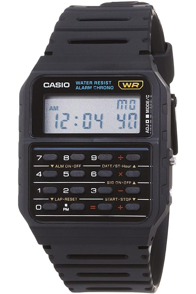 Casio Men's Twincept Databank ANI-Digi Resin Watch Black CA-53W-1Z ๐ All In One Marketplace Canada