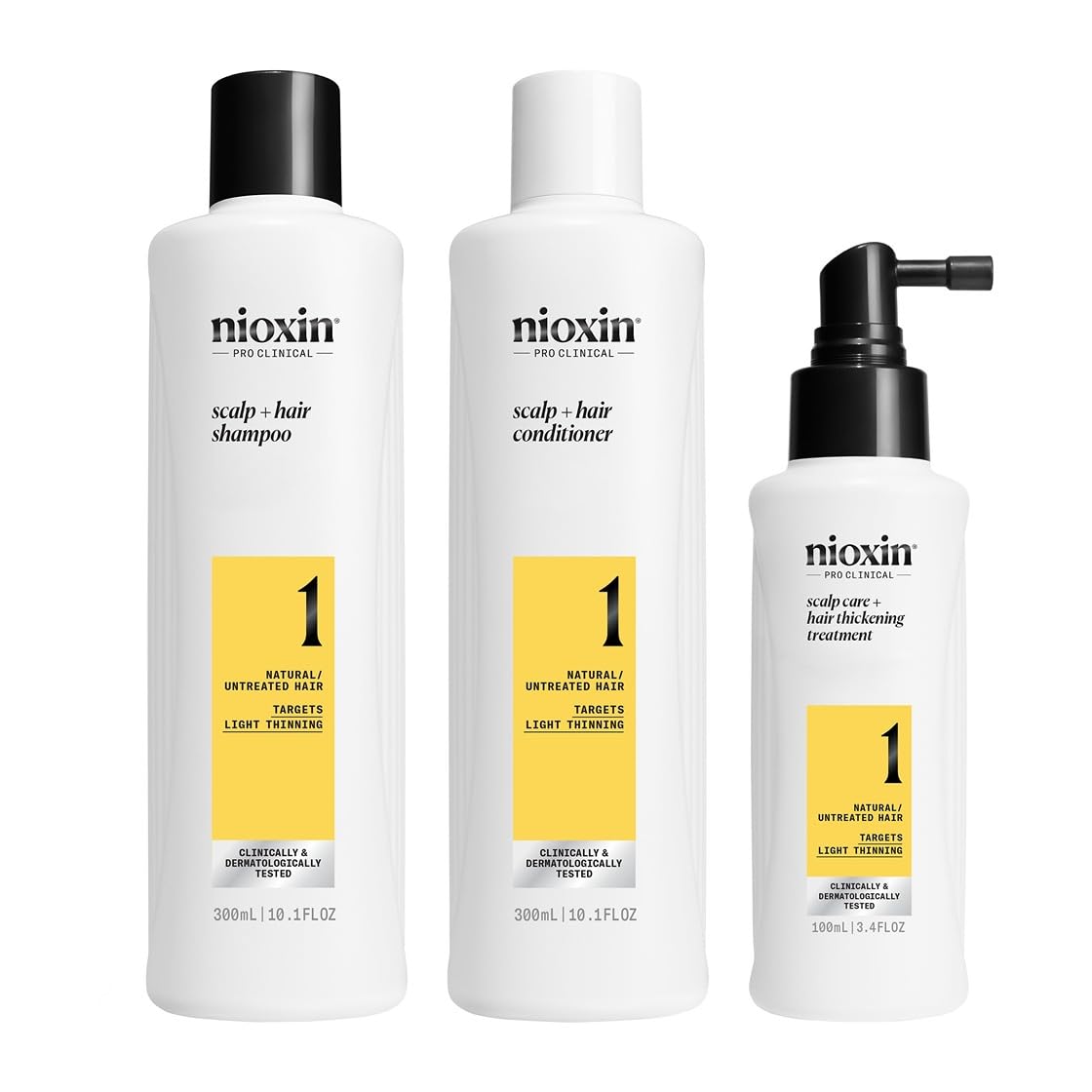 Nioxin Scalp + Hair Thickening System 1 - Hair Thickening System for Natural Hair with Light Thinning, Full Size (Packaging May Vary) ๐ All In One Marketplace Canada