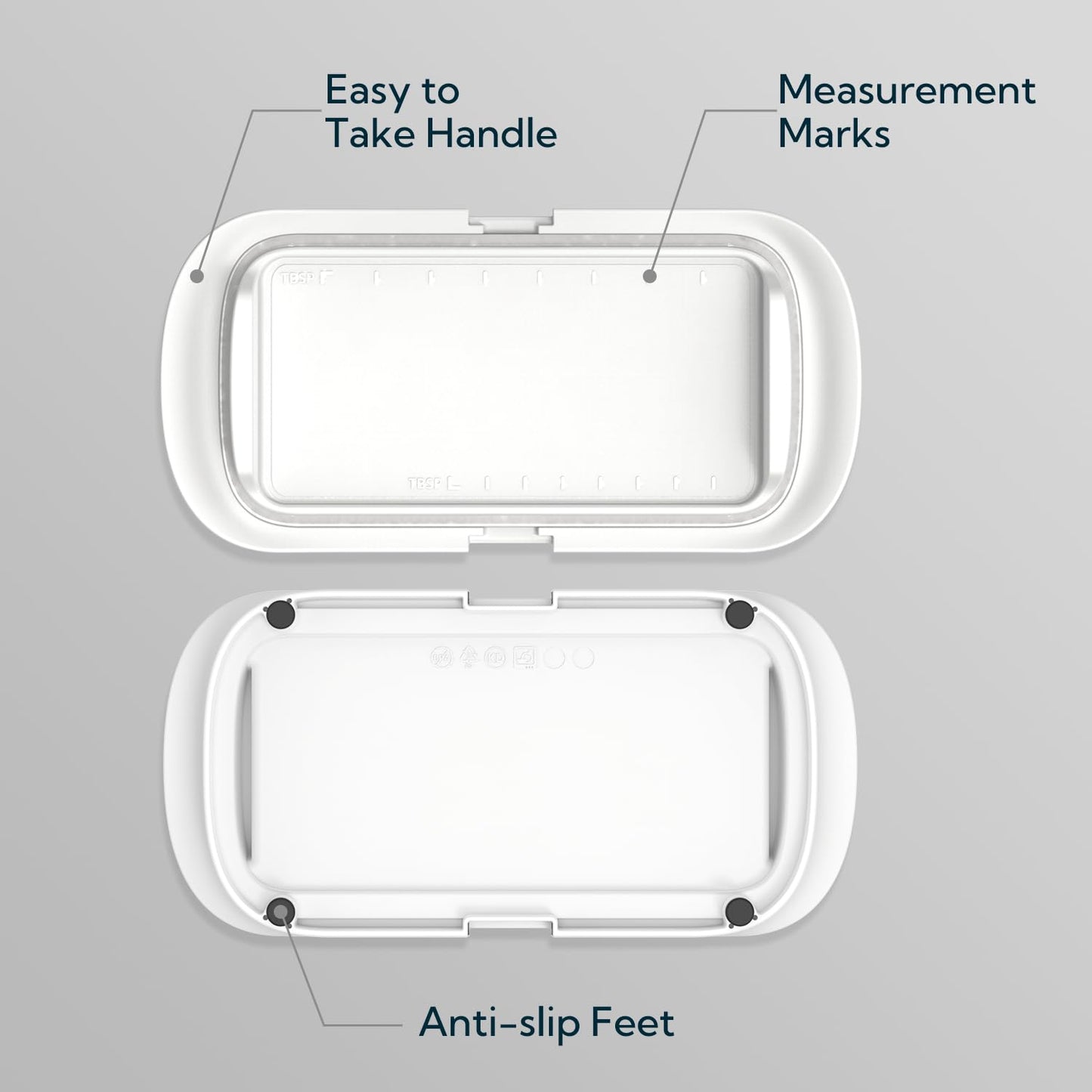 Large One-Handed Butter Dish with Lid for 1 lb Canadian Butter, Airtight Butter Keeper with Lid Fit a Full Pound Block of Butter,Locking Butter Container for Countertop,Cat/Dog Proof(White) π All In One Marketplace Canada