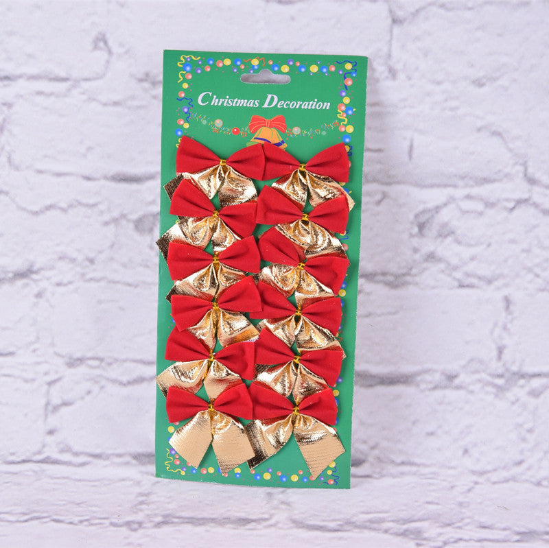 Christmas Tree Bow Ornaments, Festive Holiday Ribbon Decorations