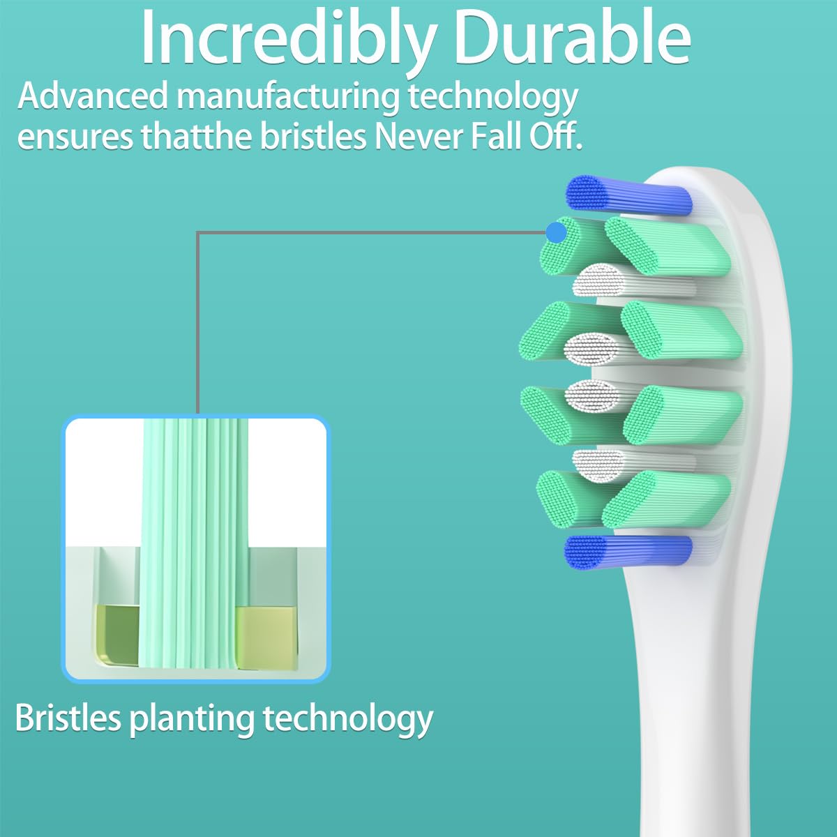 Toothbrush Head Compatible with Philips Sonicare Electric Toothbrush, Replacement Brush Heads for Phillips Sonicare 4100 5100 6100 9900 C2 W3 and More Click-on Handles (8white+8black) ๐ All In One Marketplace Canada