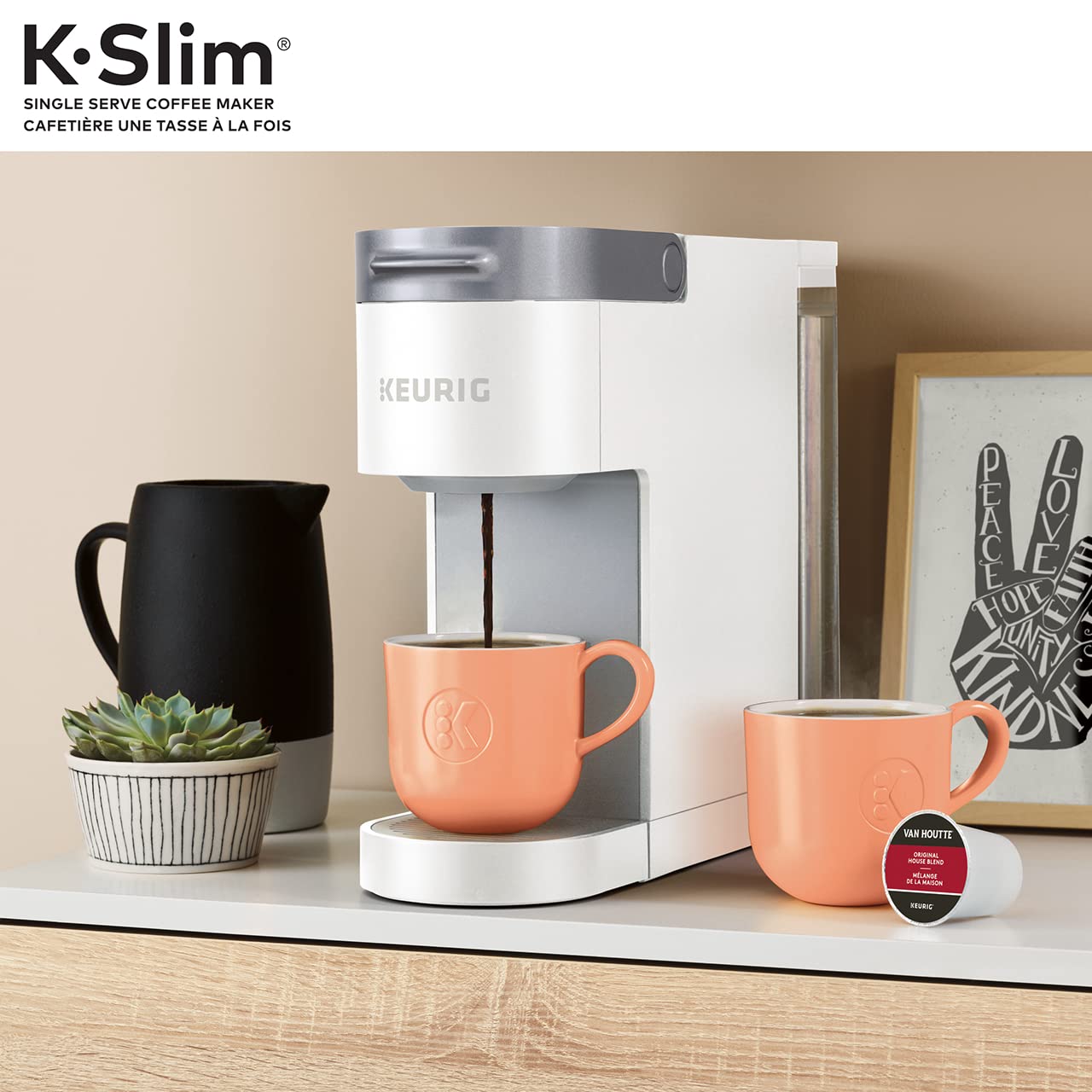 Keurig K-Slim Single Serve K-Cup Pod Coffee Maker, Featuring Simple Push Button Controls and MultiStream Technology, White ๐ All In One Marketplace Canada