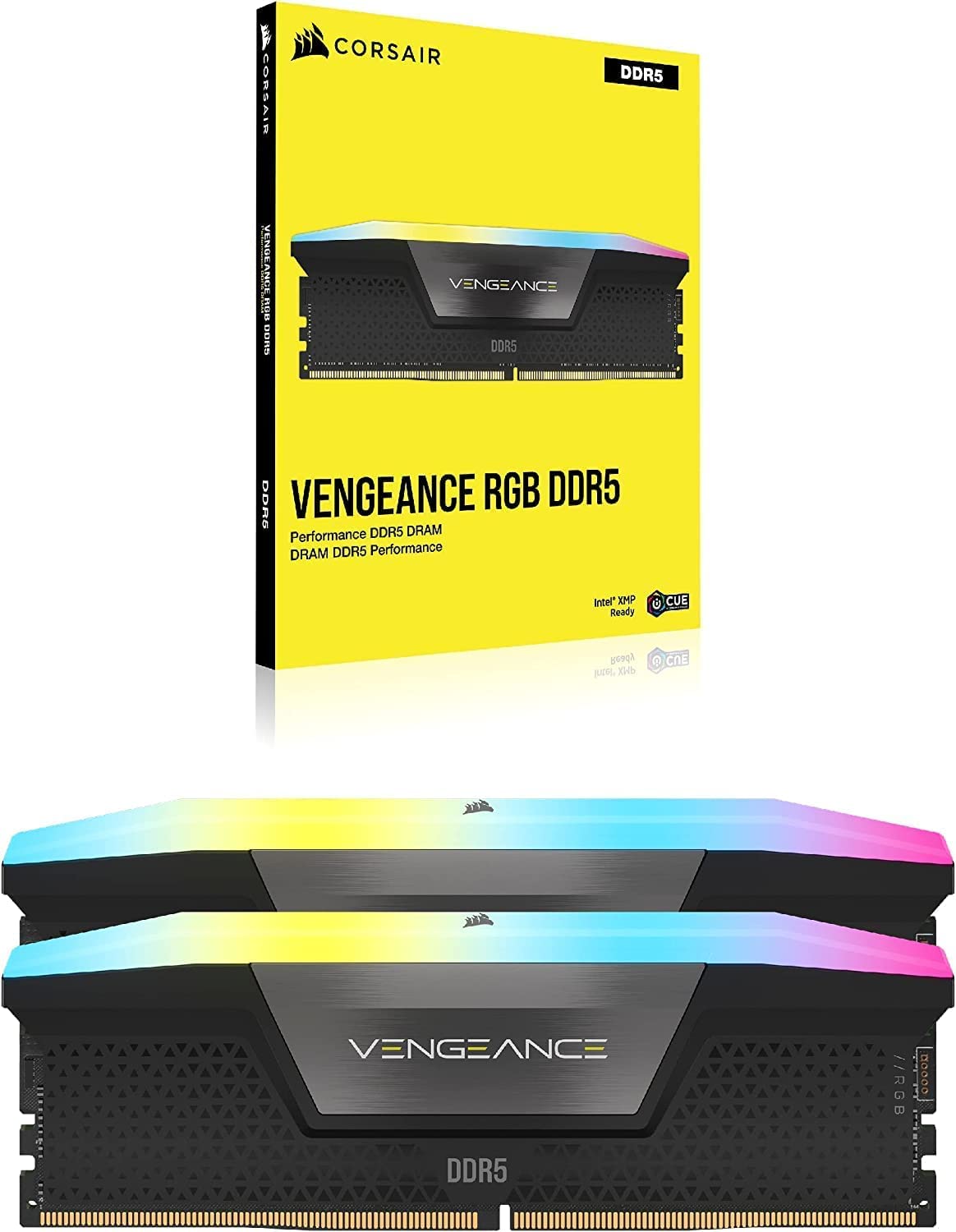 CORSAIR Vengeance RGB DDR5 RAM 32GB (2x16GB) Up to 6000MHz CL36-44-44-96 1.35V Intel XMP 3.0 Computer Memory โ Black (CMH32GX5M2E6000C36) ๐ All In One Marketplace Canada