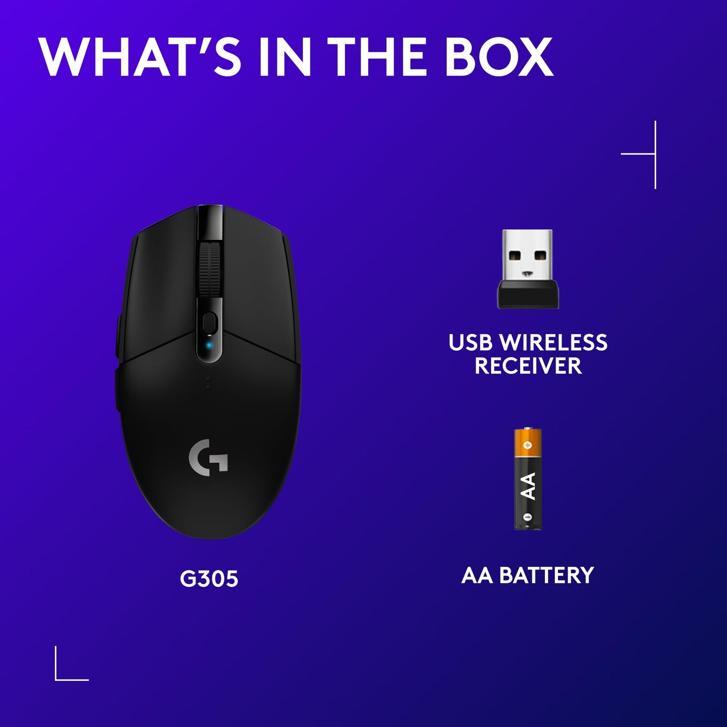 Logitech G305 Lightspeed Wireless Gaming Mouse, Hero Sensor, 12,000 DPI, Lightweight, 6 Programmable Buttons, 250h Battery, On-Board Memory, Compatible with PC, Mac - Black ๐ All In One Marketplace Canada