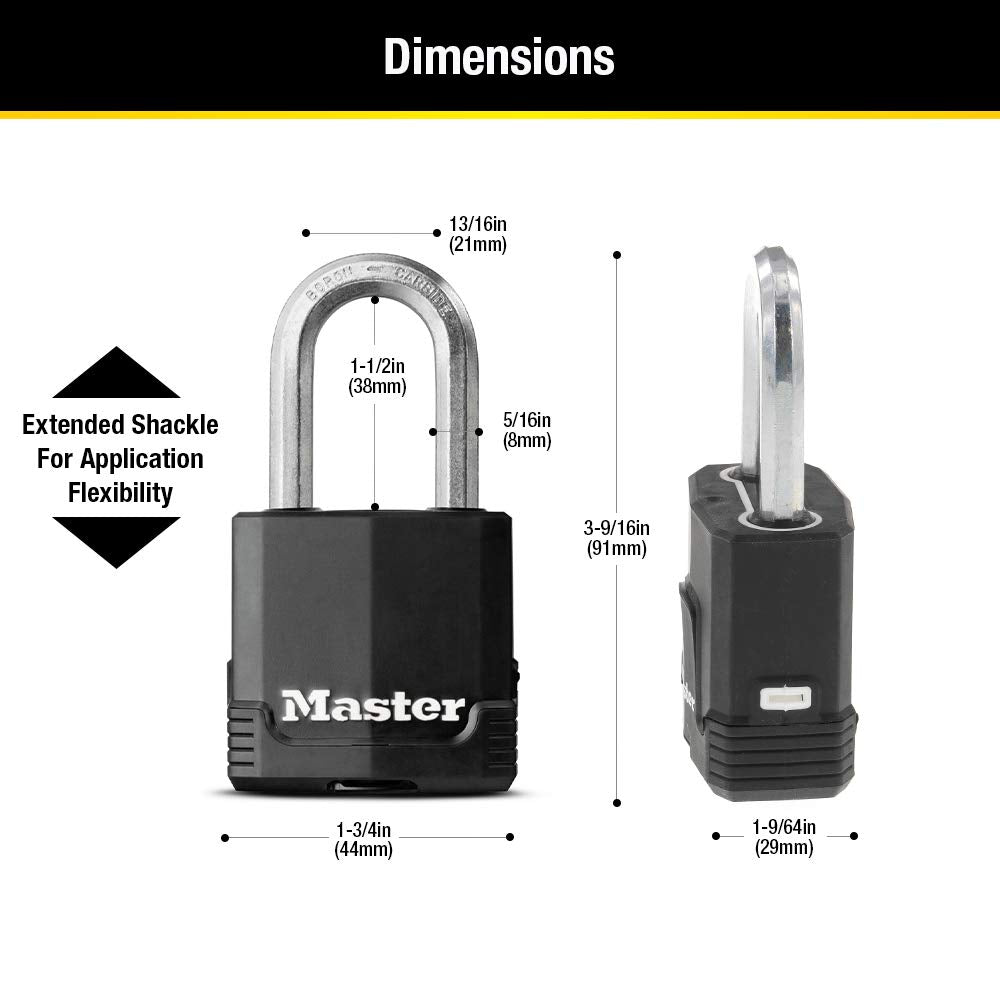 Master Lock Magnum Heavy Duty Outdoor Padlock with Key, 2 Pack Keyed-Alike M115XTLF ๐ All In One Marketplace Canada