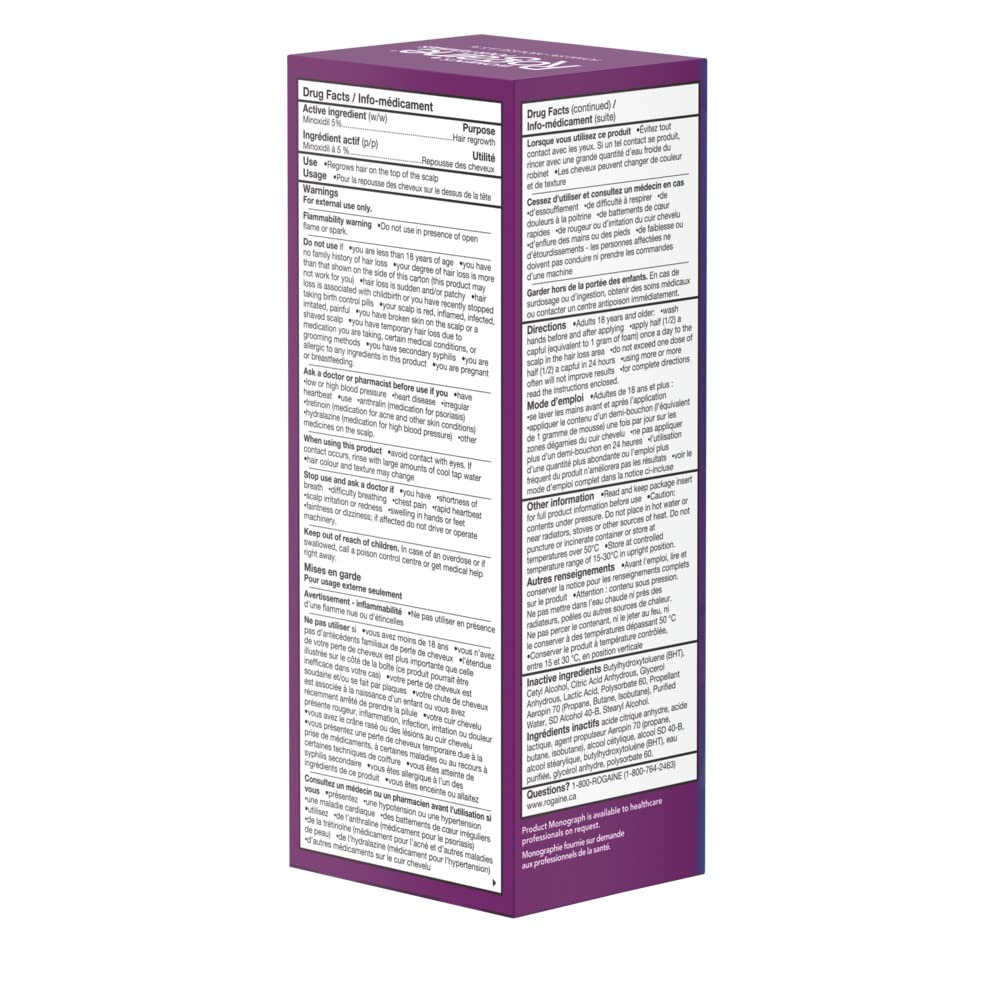Rogaine Women's Hair Loss & Thinning Treatment, 5% Minoxidil Foam, 2 Month Supply 1x60g đ All In One Marketplace Canada