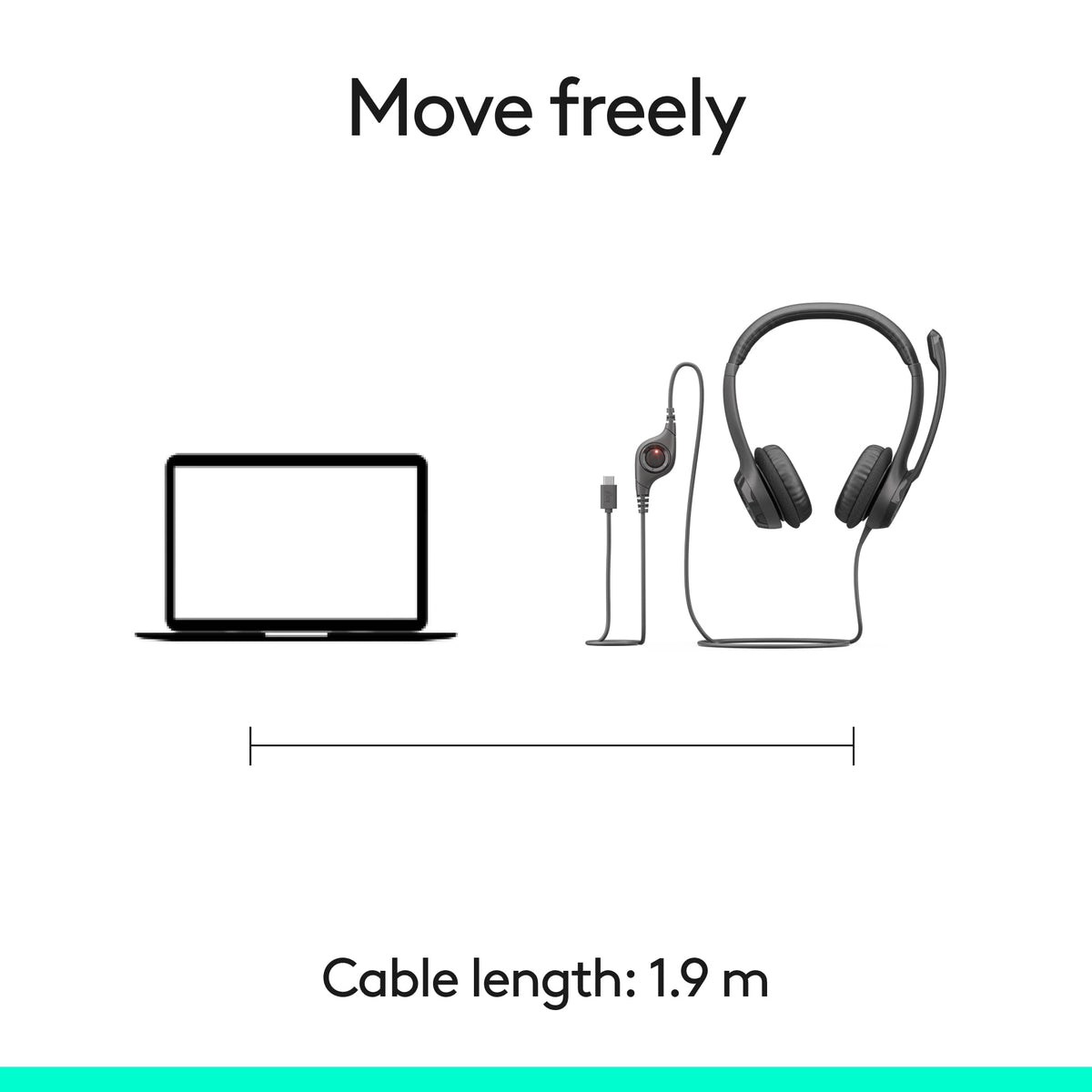 Logitech H391 Wired Headset for PC/Laptop, Stereo Headphones with Noise Canceling Microphone, USB-C, in-Line Controls, Works with Chromebook - Graphite π All In One Marketplace Canada