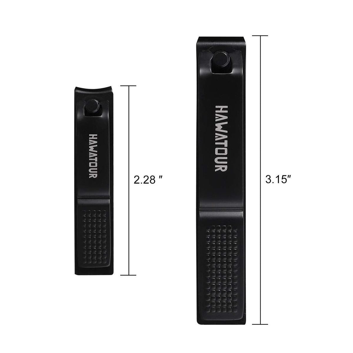 HAWATOUR Nail Clippers Set, Ultra Sharp Sturdy Fingernail and Toenail Clipper Cutters with Visibly Tin Case, Black ๐ All In One Marketplace Canada