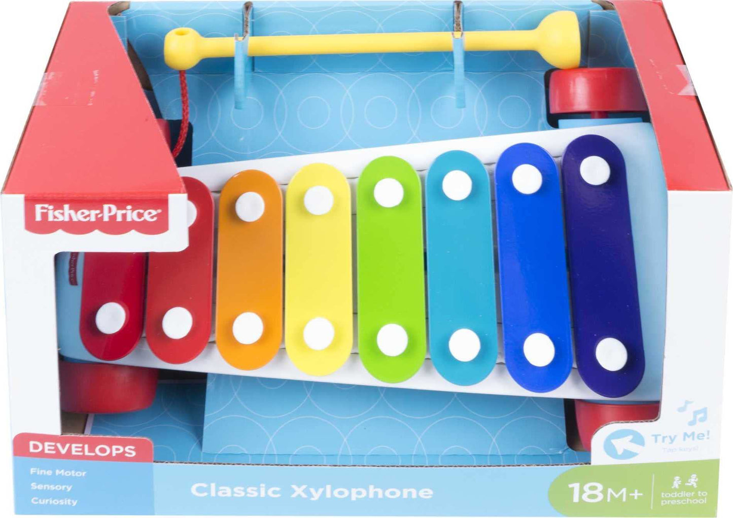 Fisher-Price Toddler Pull Toy, Classic Xylophone Pretend Musical Instrument with Mallet for Preschool Kids Ages 18+ Months ๐ All In One Marketplace Canada