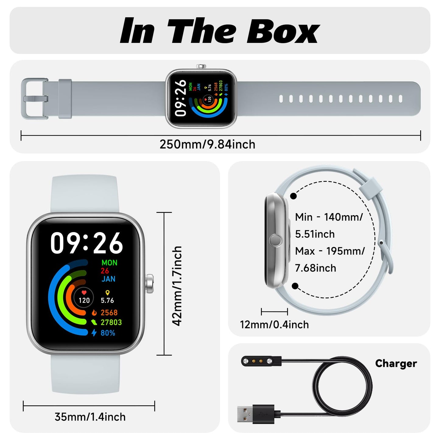 Smart Watch for Men Women with Bluetooth Call, Alexa Built-in, Heart Rate & Sleep Monitor, 1.83" DIY Dial Fitness Watch with 100+ Sport Modes, IP68 Waterproof, Compatible with Android iOS đ All In One Marketplace Canada