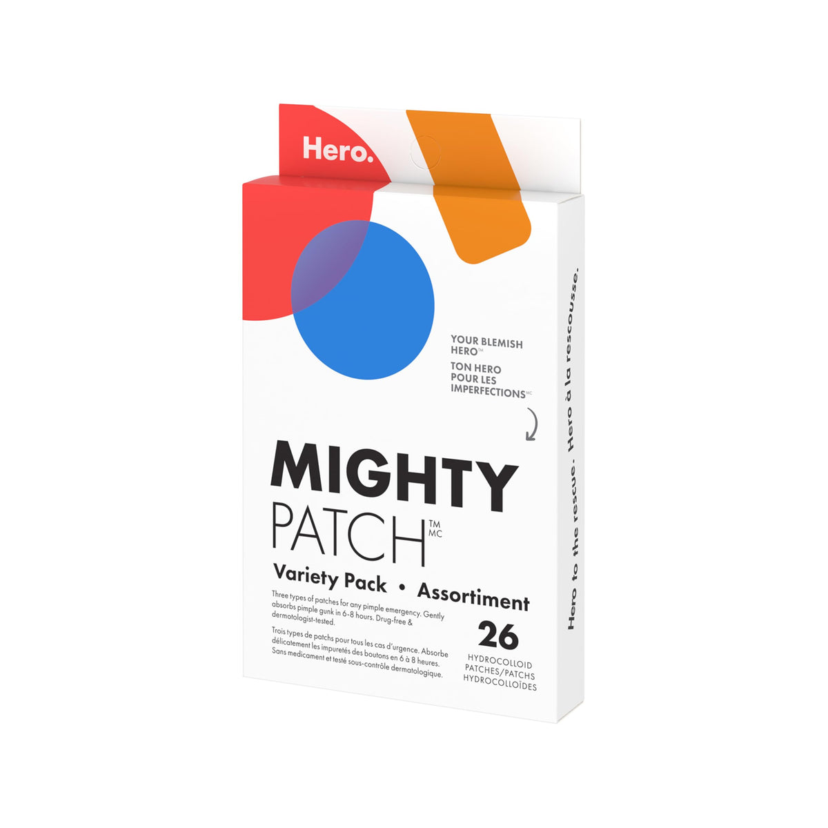 Hero Cosmetics Mighty Patch Variety Pack โ Hydrocolloid Patches for Pimples on the Face and Body, Day and Night Acne Patches for Blemishes, 26 Count ๐ All In One Marketplace Canada