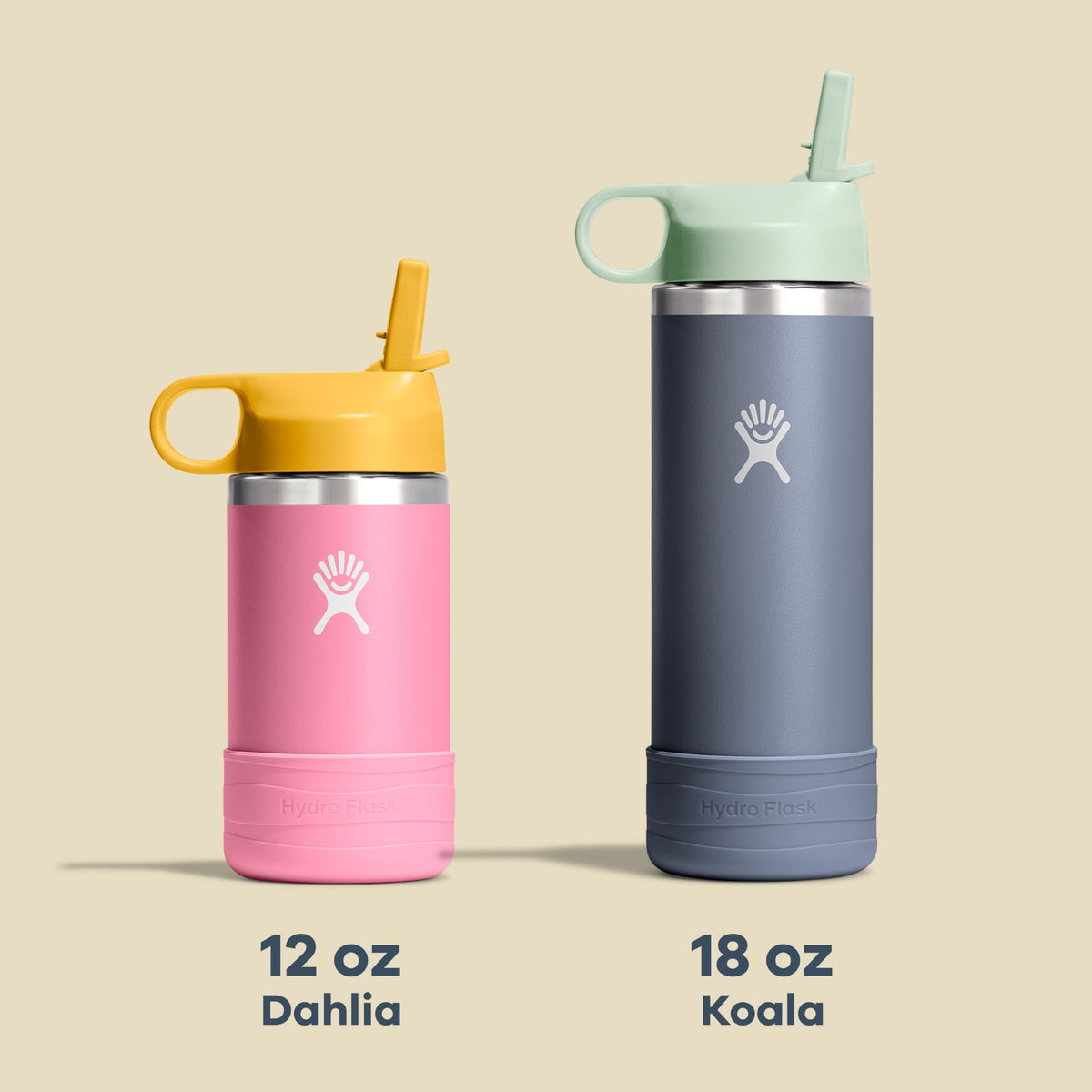 Hydro Flask 12 Oz Kids Wide Mouth Bottle with Straw Cap and Boot, Anemone π All In One Marketplace Canada