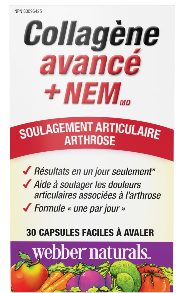 Webber Naturals Advanced Collagen + NEM, Helps Reduce Joint Pain & Stiffness, 30 Capsules, Clinically Researched ๐ All In One Marketplace Canada