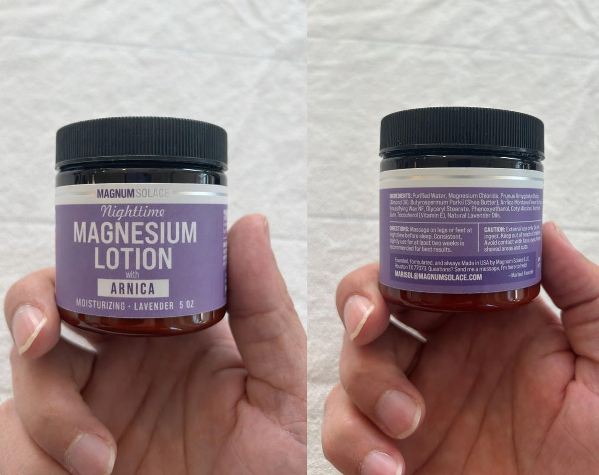 Nighttime Magnesium Lotion with Arnica – Highly Concentrated Magnesium for Muscles & Joints – Apply to Legs or Feet Before Bed – Skin-Friendly 🍁 All In One Marketplace Canada