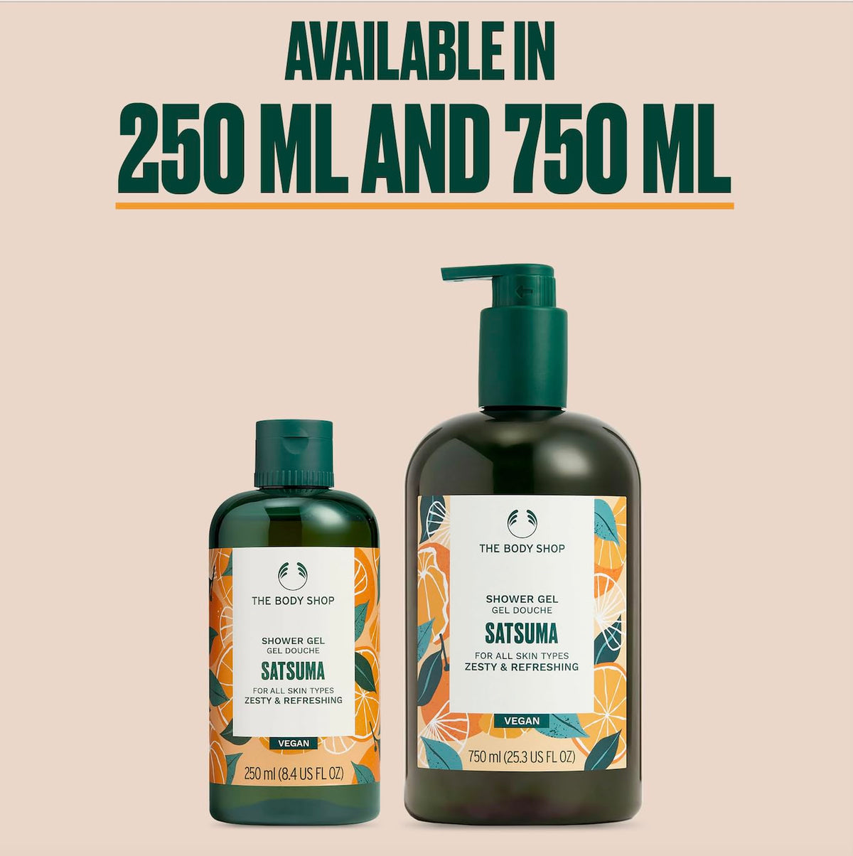The Body Shop Satsuma Shower Gel 750 ml | Energizing Citrus Body Wash & Natural Shower Gel for Men & Women | Refreshing Cleanser đ All In One Marketplace Canada