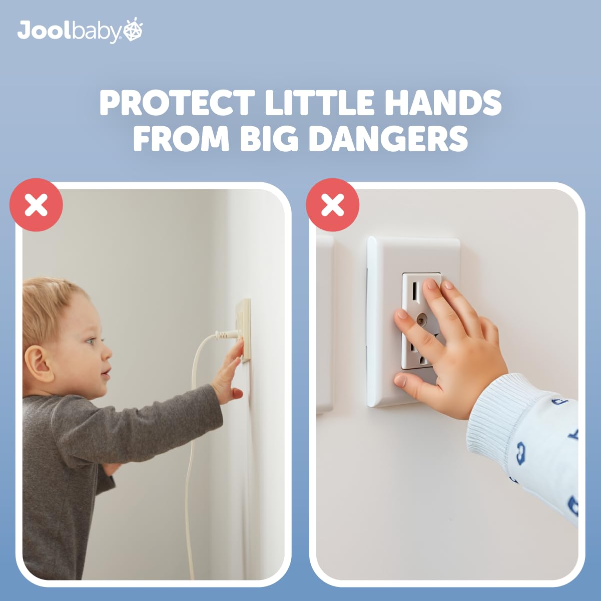Outlet Cover Box for Child Safety (2 Pack) Duplex & Decorator Electrical Outlet Plates, Concealed Access Buttons, and Spacious Compartment - Jool Baby ๐ All In One Marketplace Canada