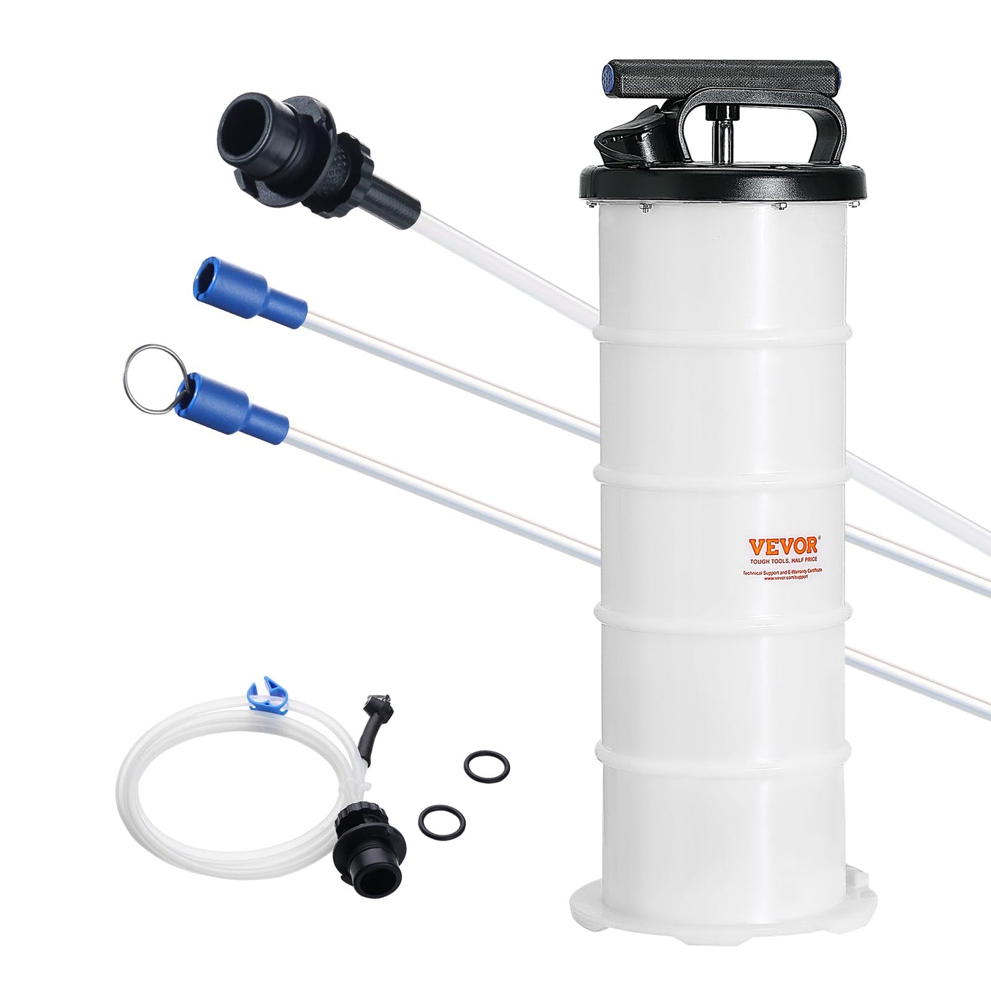 VEVOR Fluid Extractor, 1.74 Gallons (6.5 Liters), Manual Hand-Operated Oil Changer Vacuum Fluid Extractor with Dipstick and Hose, Oil Extractor Change Pump for Automotive Fluids Vacuum Evacuation ๐ All In One Marketplace Canada