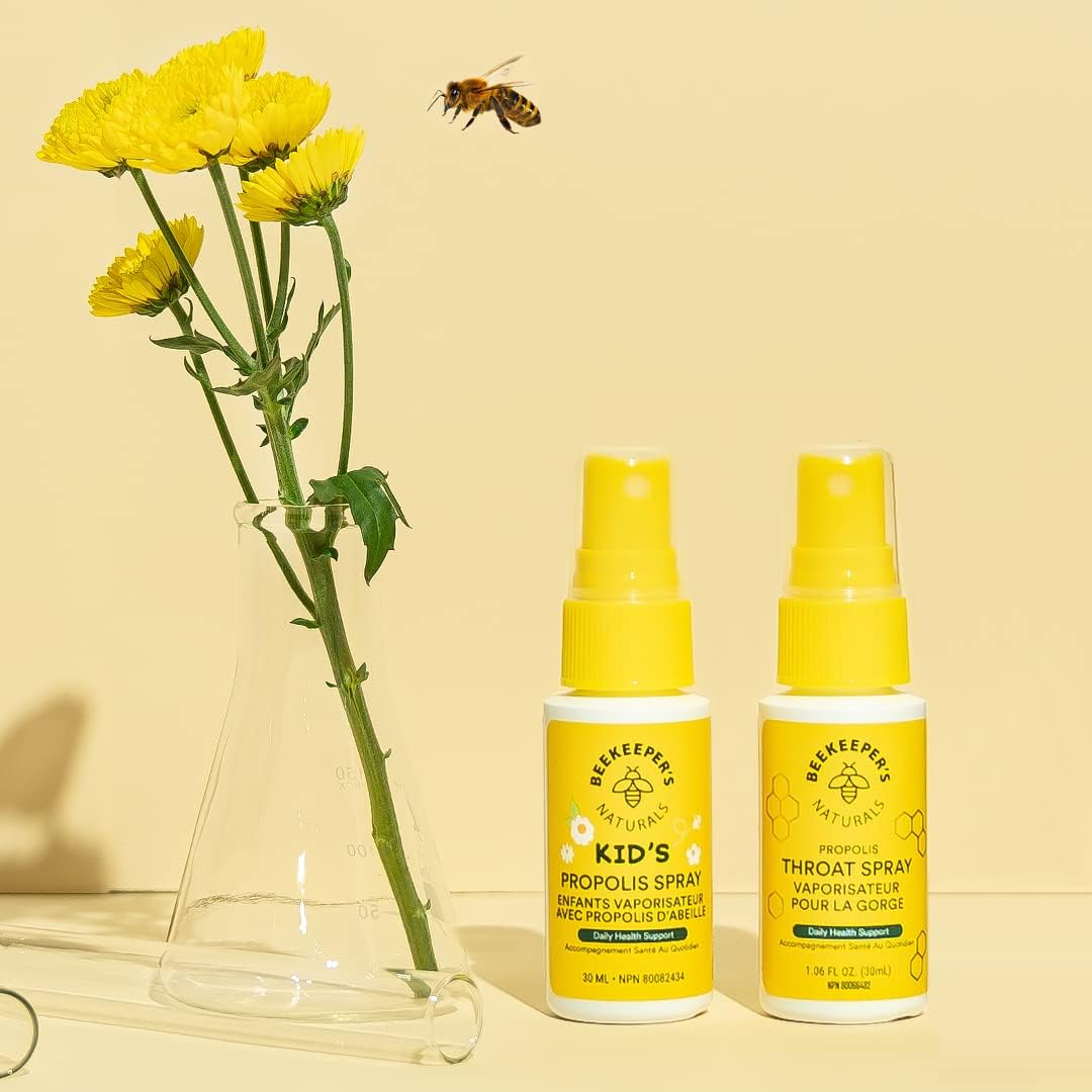 BEEKEEPER'S NATURALS Propolis Throat Spray - 85mg Bee Propolis Extract - Natural Immune Support, Sore Throat Relief & Antioxodant Support - Antioxidants, Keto, Paleo, Gluten-Free 1.06 oz (Pack of 2) ๐ All In One Marketplace Canada