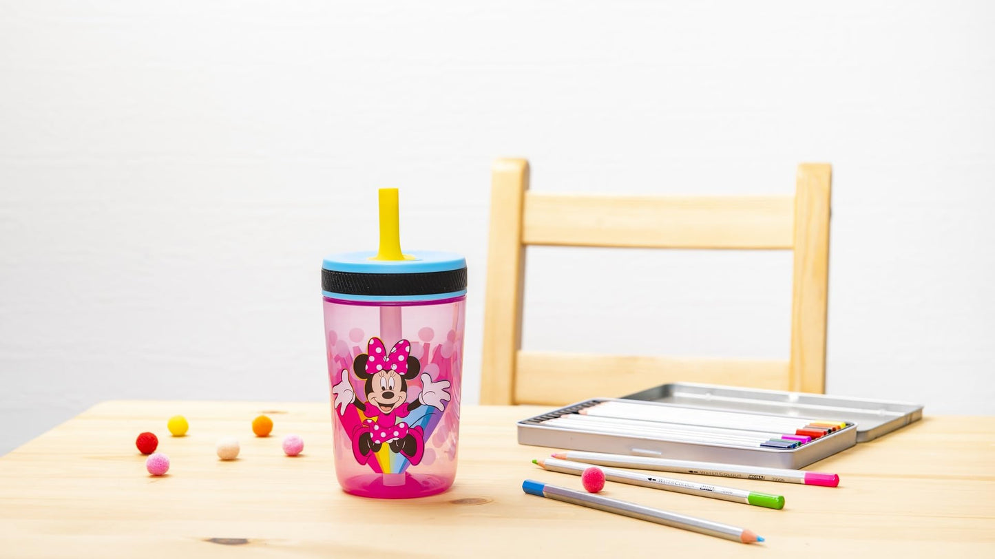 Zak Designs Disney Minnie Kelso 15oz Leak-Proof Toddler Straw Cups, 2-Pack ๐ All In One Marketplace Canada