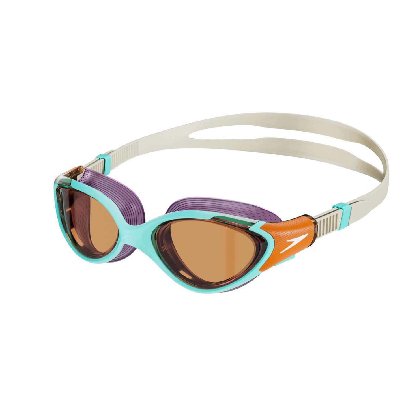 Speedo Women's Swim Goggle Biofuse 2.0 - Marine Blue/Pumpkin Spice/Pale Tan, One Size š All In One Marketplace Canada