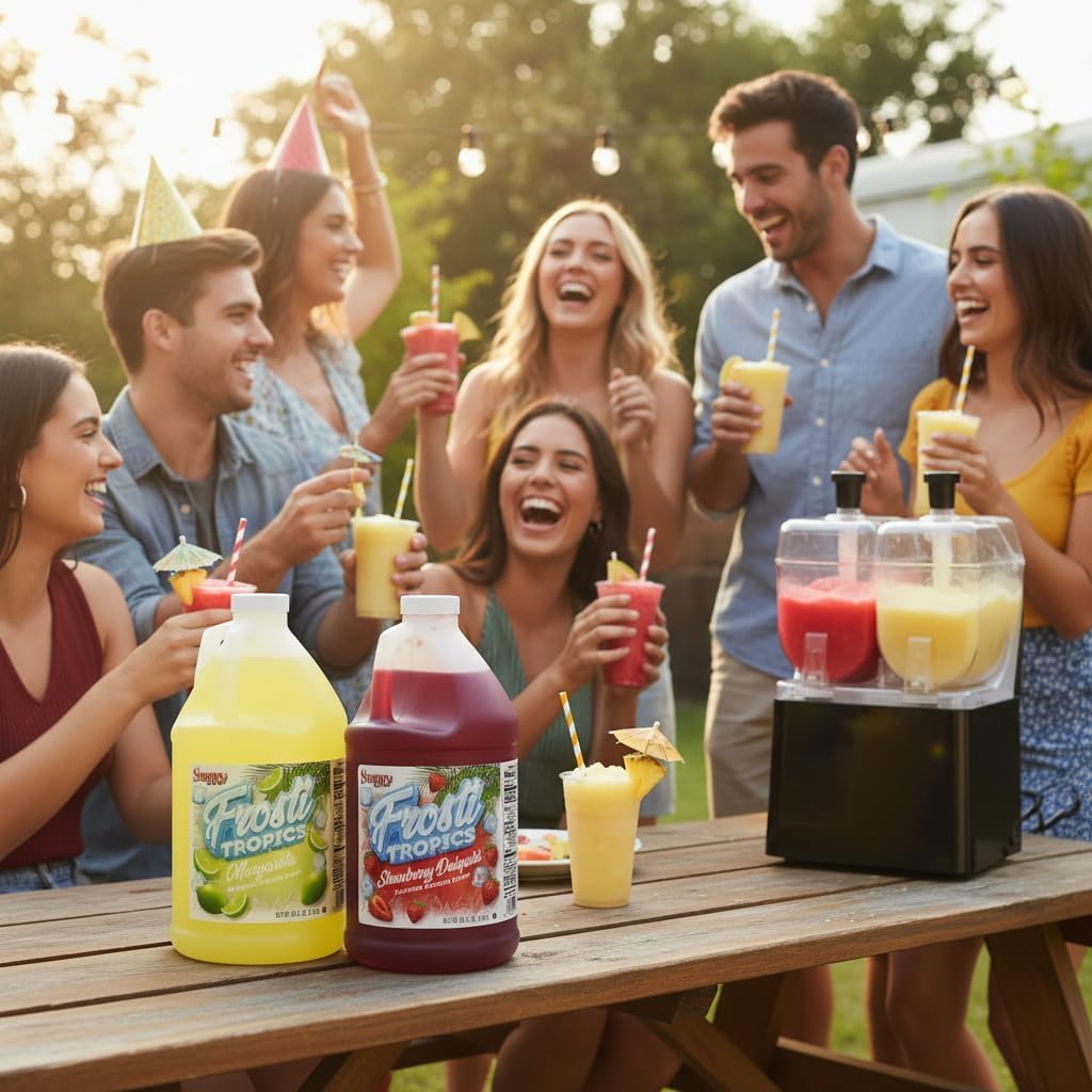 Snappy Frosti Tropics Wild Cherry Slushy Mix, Slushie Syrups for Machine, Granita Slushy Syrup, Kid Slushie Machine Mix, Slushy Mix For Frozen Drink Machine, 1/2 Gallon ๐ All In One Marketplace Canada