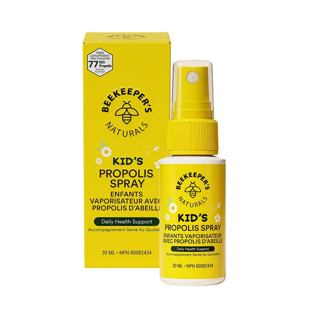 BEEKEEPER'S NATURALS Propolis Throat Spray for Kids - Made with 77mg Bee Propolis Extract - Natural Immune Support & Sore Throat Relief - Has Antioxidants & Gluten-Free (1.06 oz) ๐ All In One Marketplace Canada