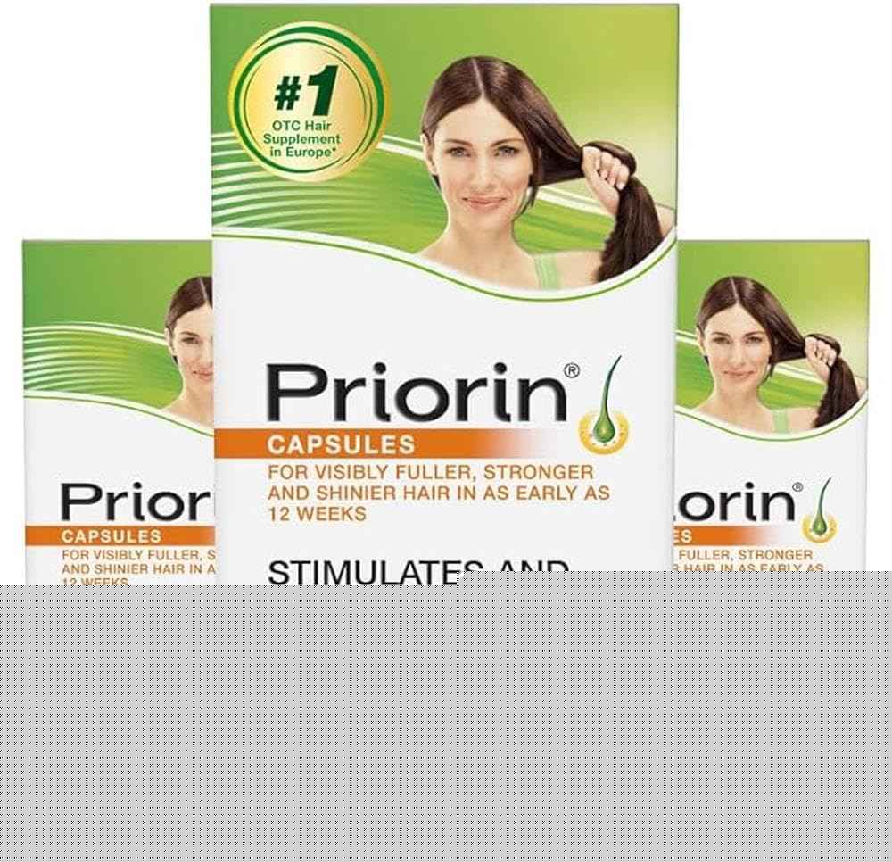 Priorin Hair Growth Vitamins With Biotin for Men and Women - Stimulate Growth, Decrease Hair Loss After Washing - 3x60 Count, 3 Month Supply ๐ All In One Marketplace Canada
