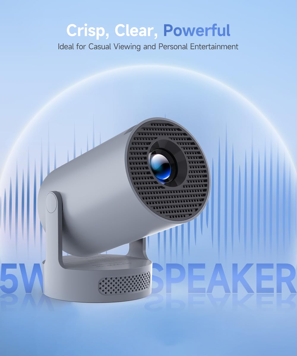 Magcubic Mini Projector with 4K Support, Portable Projecteur with WiFi 6 and Bluetooth 5.4, Auto Keystone, 200 ANSI, 180 Degree Rotation, Built-in Apps Smart Projector for Home Outdoor HY300PRO+ π All In One Marketplace Canada