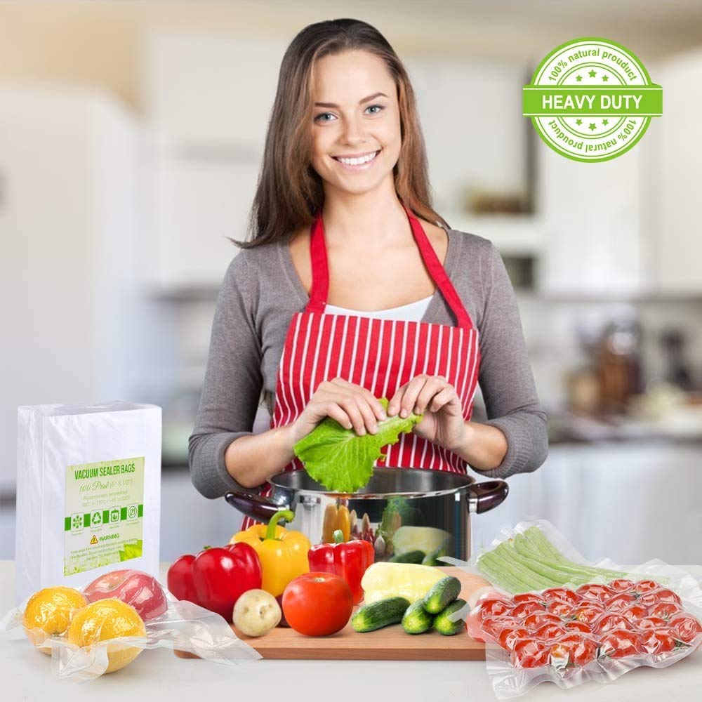 Accenter Vacuum Sealer Bags 100 Quart 8x12 Inch Commercial Grade Food Saver Bags, Seal a Meal, BPA Free, Heavy Duty, Perfect for vac storage, Meal Prep or Sous Vide (8"x12") ๐ All In One Marketplace Canada