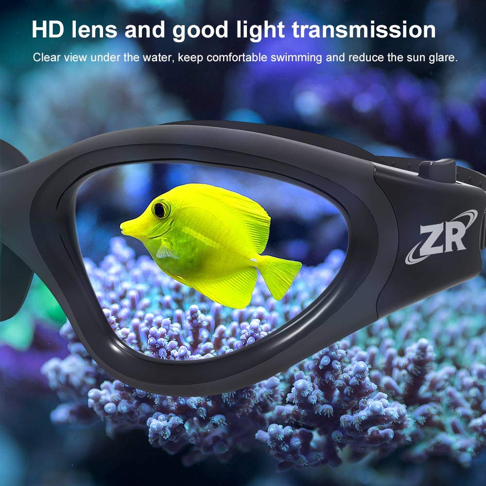 ZIONOR Swimming Goggles G1 Polarized Swim Goggles UV Protection Watertight Anti-Fog Adjustable Strap Comfort fit for Unisex Adult Men and Women-Black Frame Smoke Lens ๐ All In One Marketplace Canada