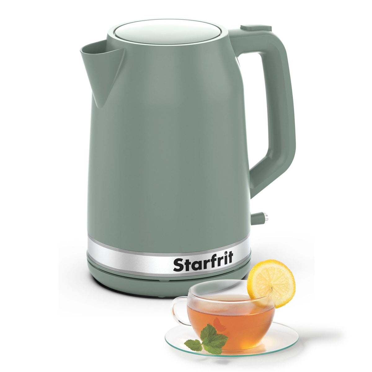 Starfrit Electric Kettle - 1.7L Capacity - Water Level Indicator - Automatic Shut-Off - 1500W โ Sage ๐ All In One Marketplace Canada