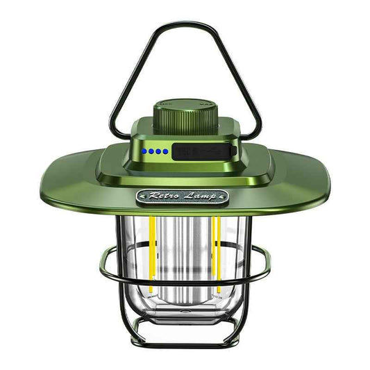 Vintage Outdoor Camping Lantern, Portable Kerosene Lamp Style Light, Smart Rechargeable Handheld Lamp, LED Tent Light