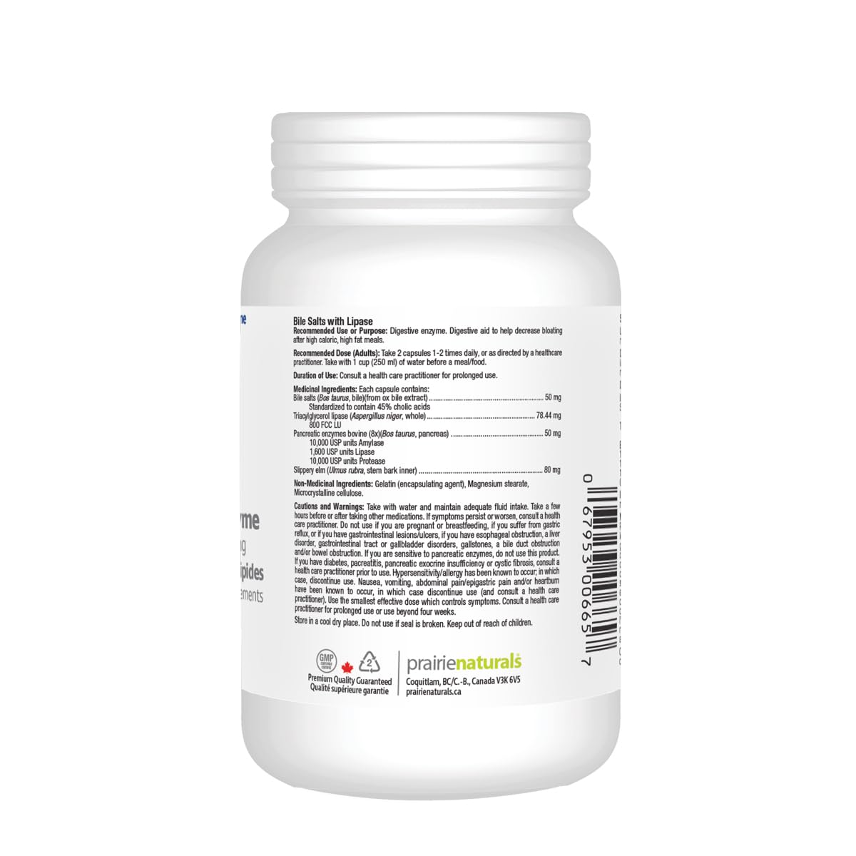 Prairie Naturals Bile-Force - Bile Salt with Lipase - 120 Count (Packaging may vary) ๐ All In One Marketplace Canada