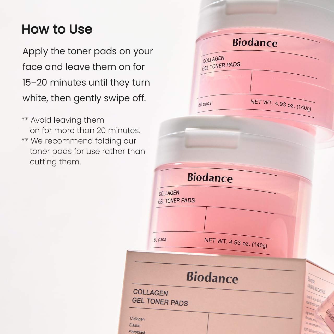 Biodance Collagen Gel Toner Pads | Pore Perfecting, Improving Elasticity, Korean Toner Pads for Sensitive Skin | 4.93 fl.oz.(140g), 60Pads ๐ All In One Marketplace Canada