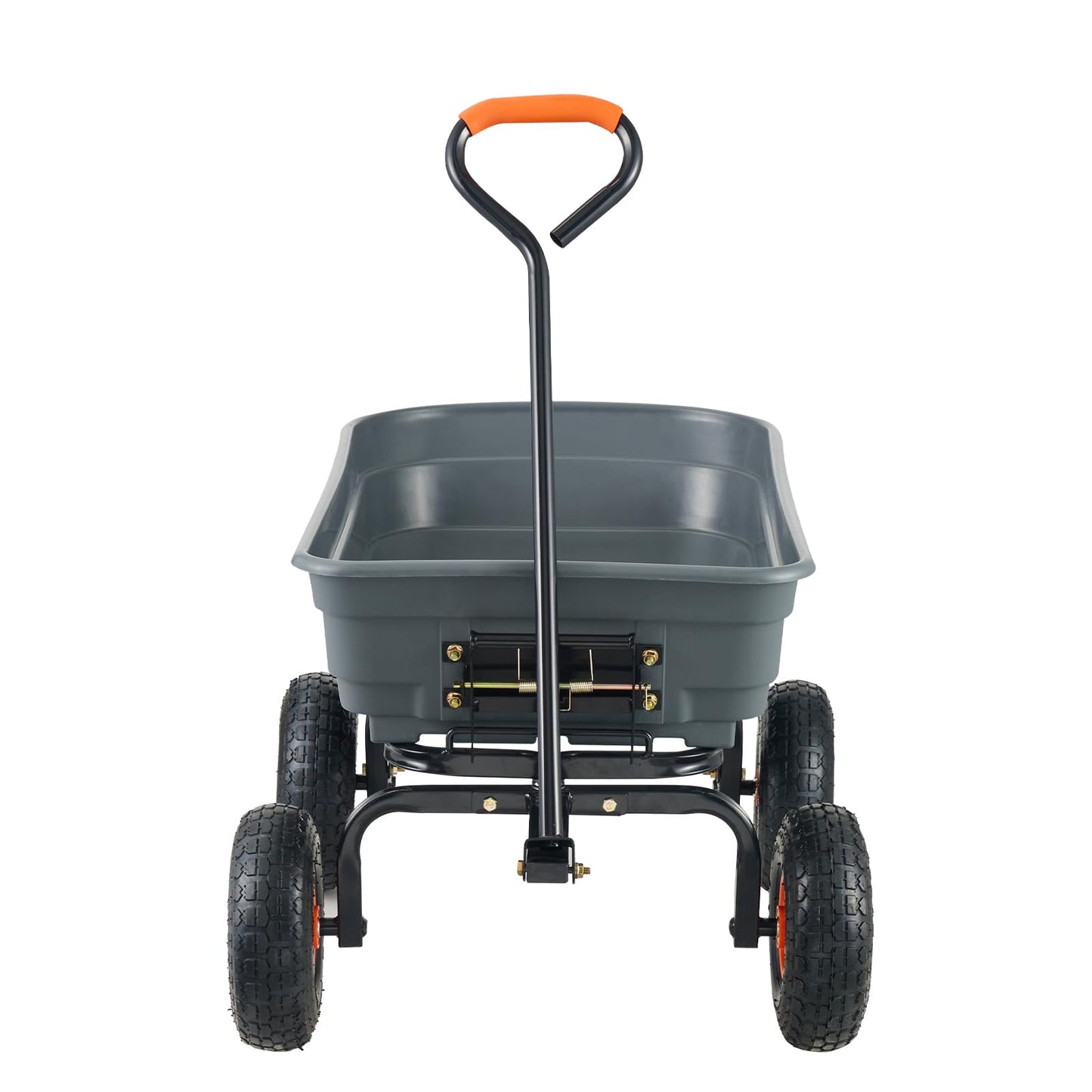 VEVOR Dump Cart, Poly Garden Dump Cart with Easy to Assemble Steel Frame, Dump Wagon with 2-in-1 Convertible Handle, Utility Wheelbarrow 600 lbs Capacity, 10 inch Tires π All In One Marketplace Canada
